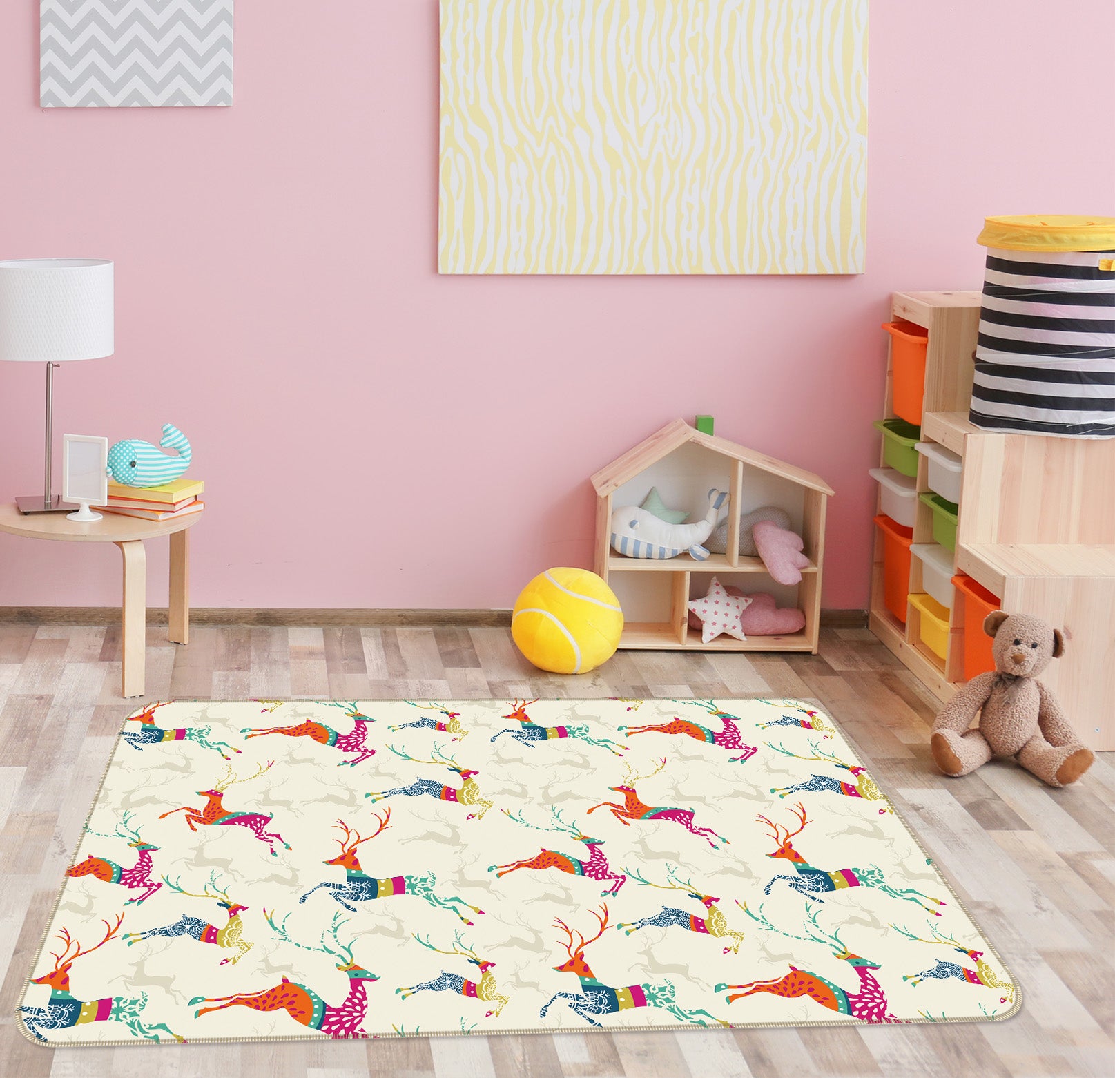 3D Color Deer 35019 Non Slip Rug Mat