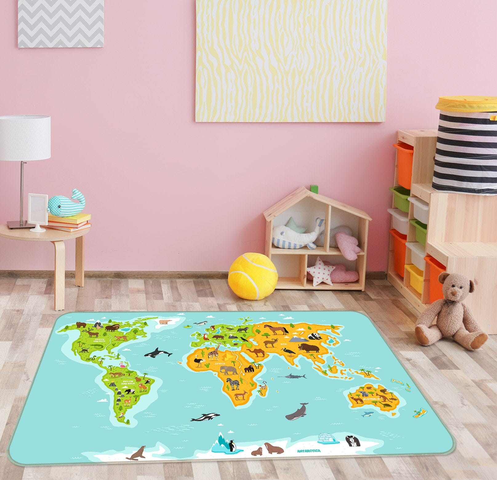 3D Sea Island 322 World Map Non Slip Rug Mat Mat AJ Creativity Home