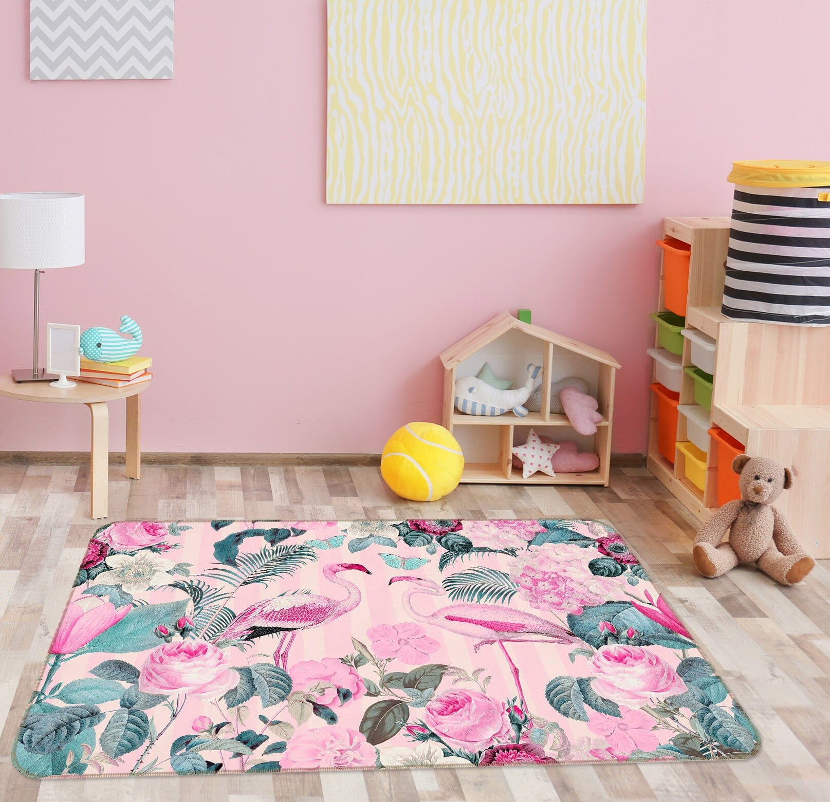 3D Pink Flamingo 1017 Andrea haase Rug Non Slip Rug Mat Mat AJ Creativity Home