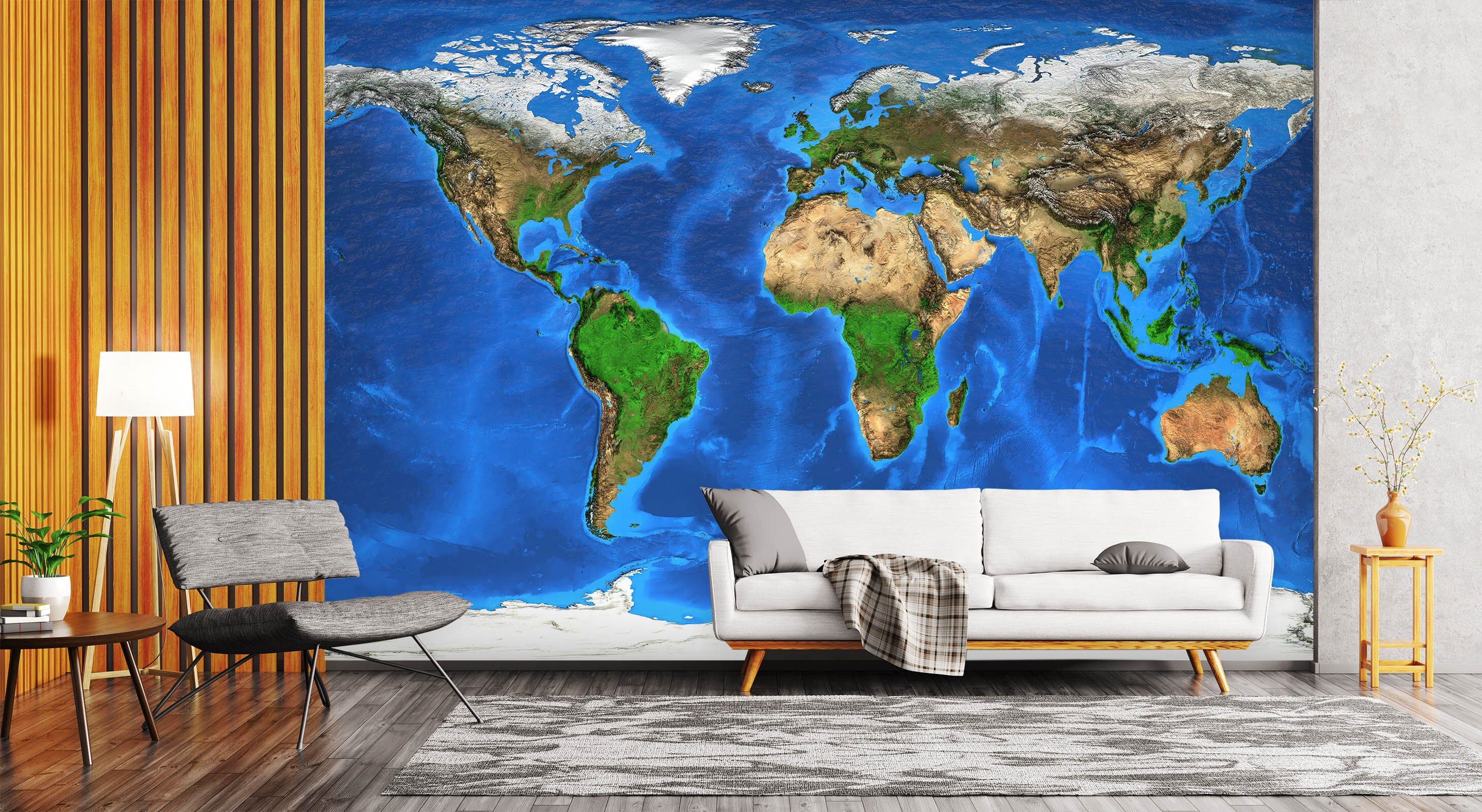 3D Green Island 2108 World Map Wall Murals Wallpaper AJ Wallpaper 2