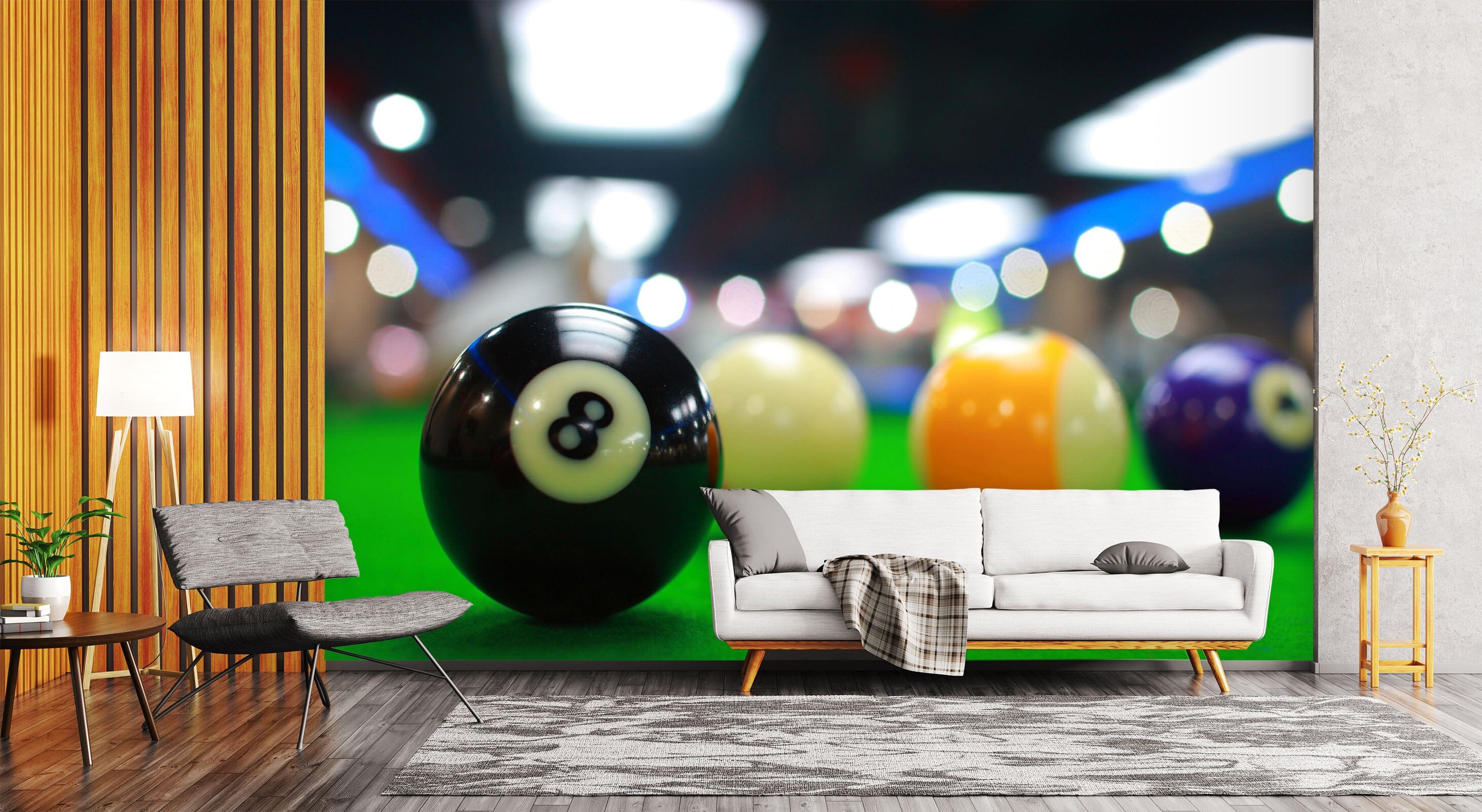 3D Blue Billiard 1411 Wall Murals Wallpaper AJ Wallpaper 2