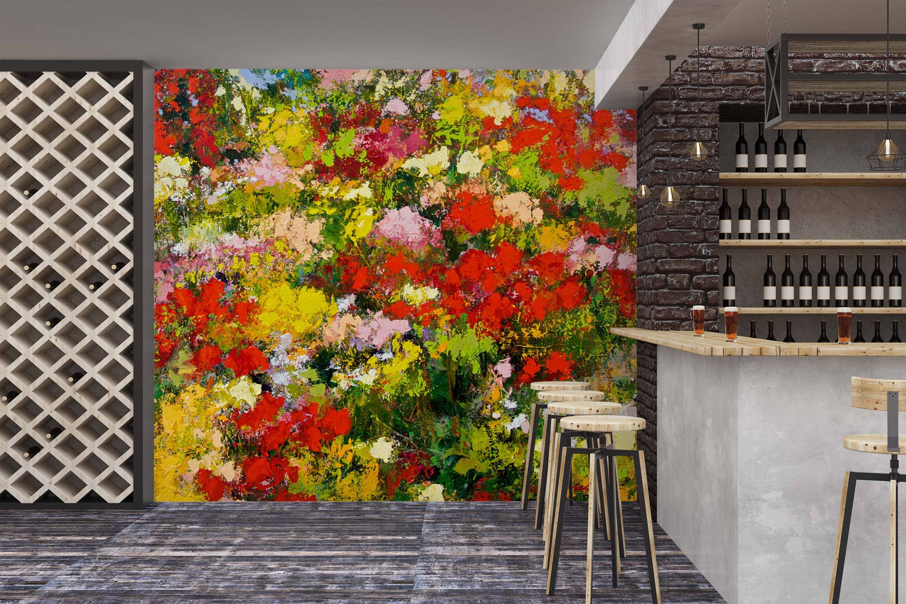 3D Painted Wild Flowers 192 Allan P. Friedlander Wall Mural Wall Murals Wallpaper AJ Wallpaper 2