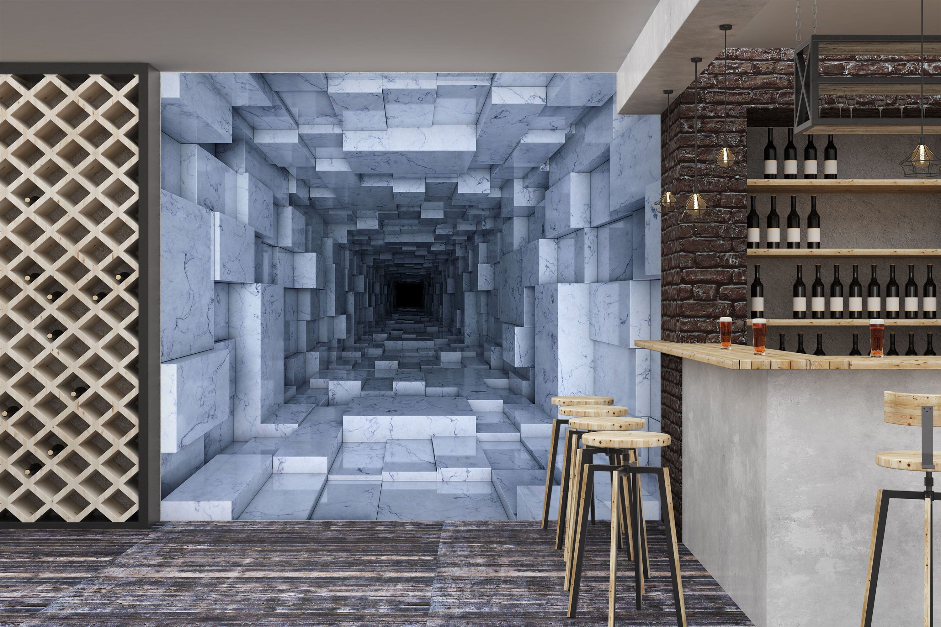 3D Rubiks Cube 1507 Wall Murals Wallpaper AJ Wallpaper 2