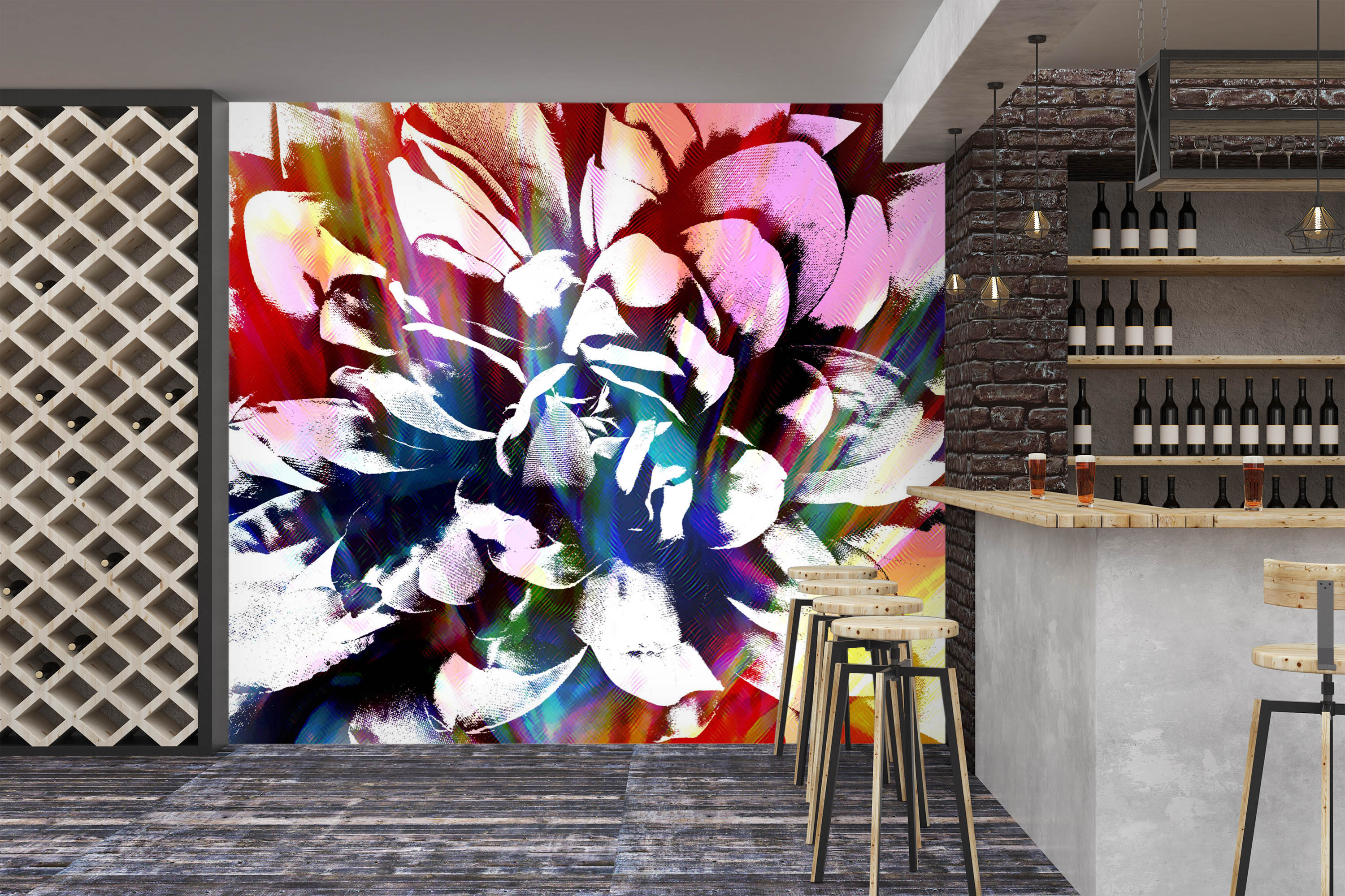 3D Flower Pattern 19117 Shandra Smith Wall Mural Wall Murals