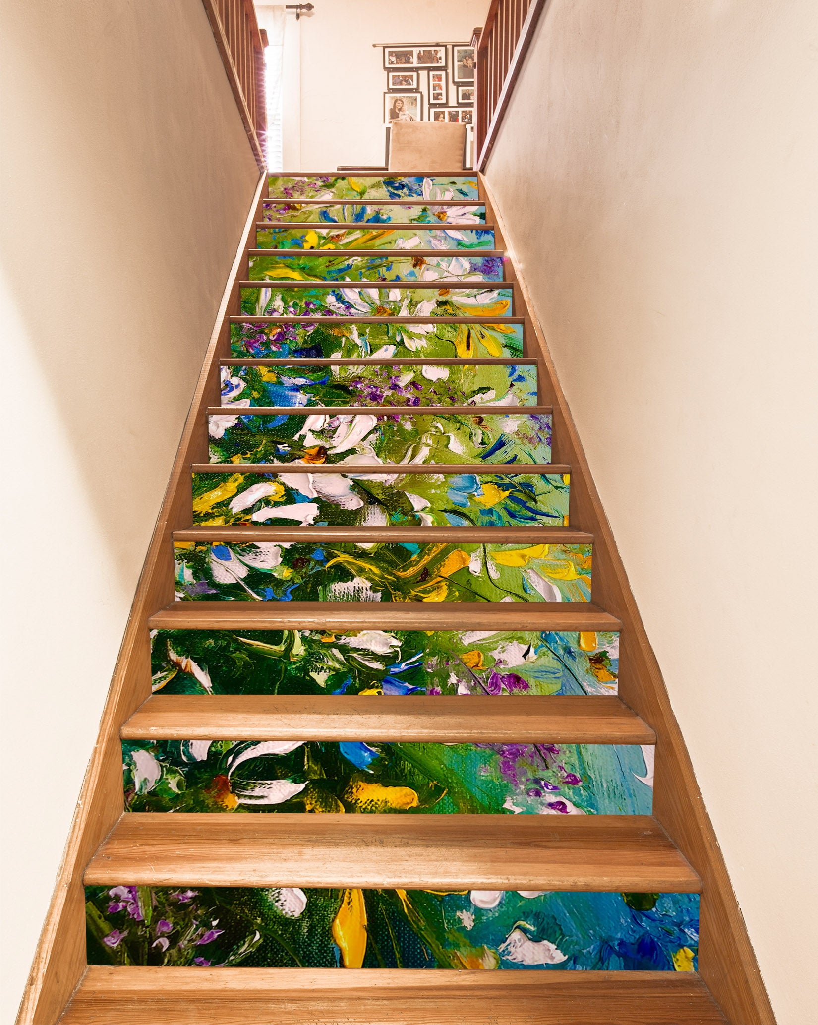3D Colorful Daisies 2184 Skromova Marina Stair Risers