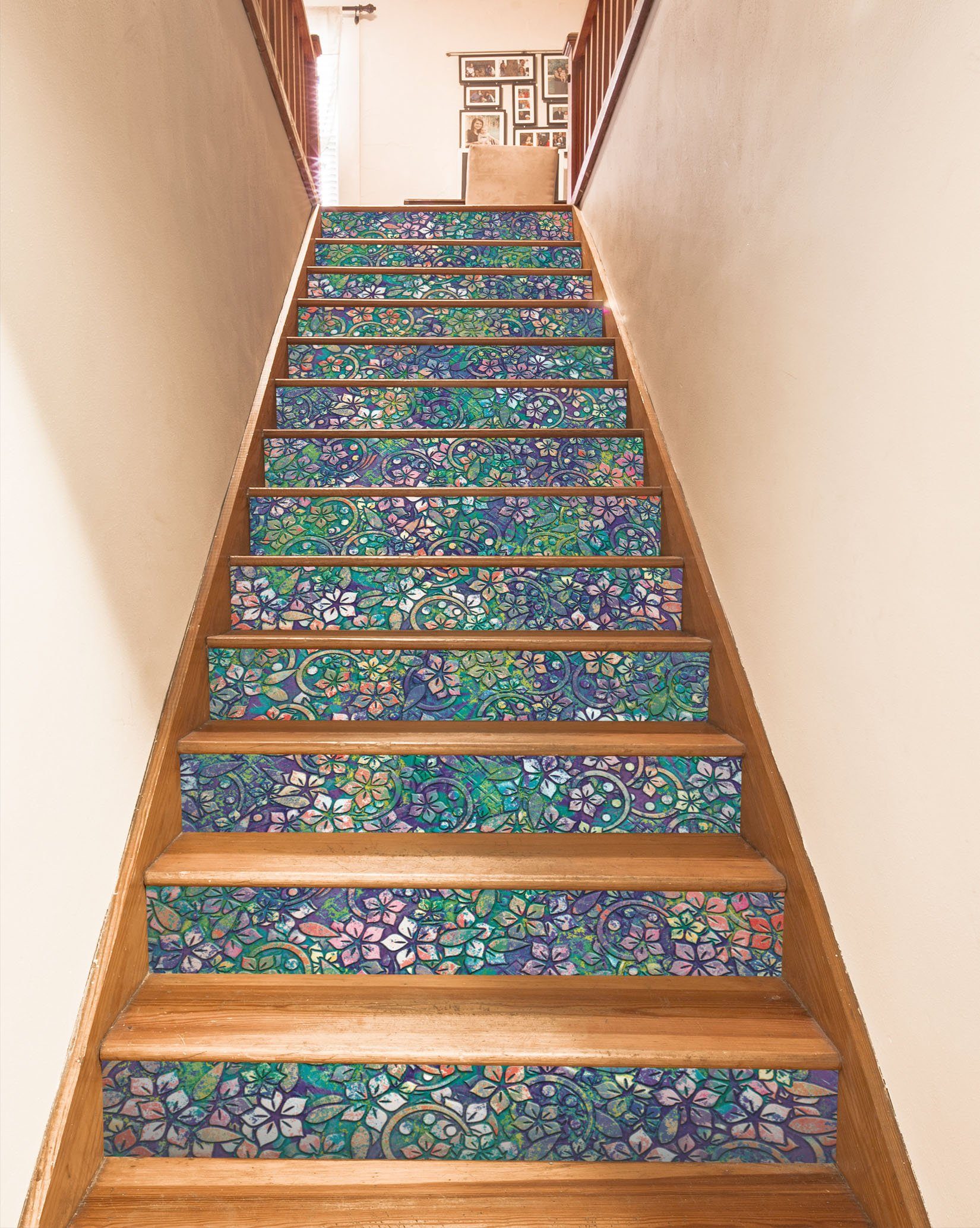 3D Full-Blown Flowers 66 Stair Risers Wallpaper AJ Wallpaper