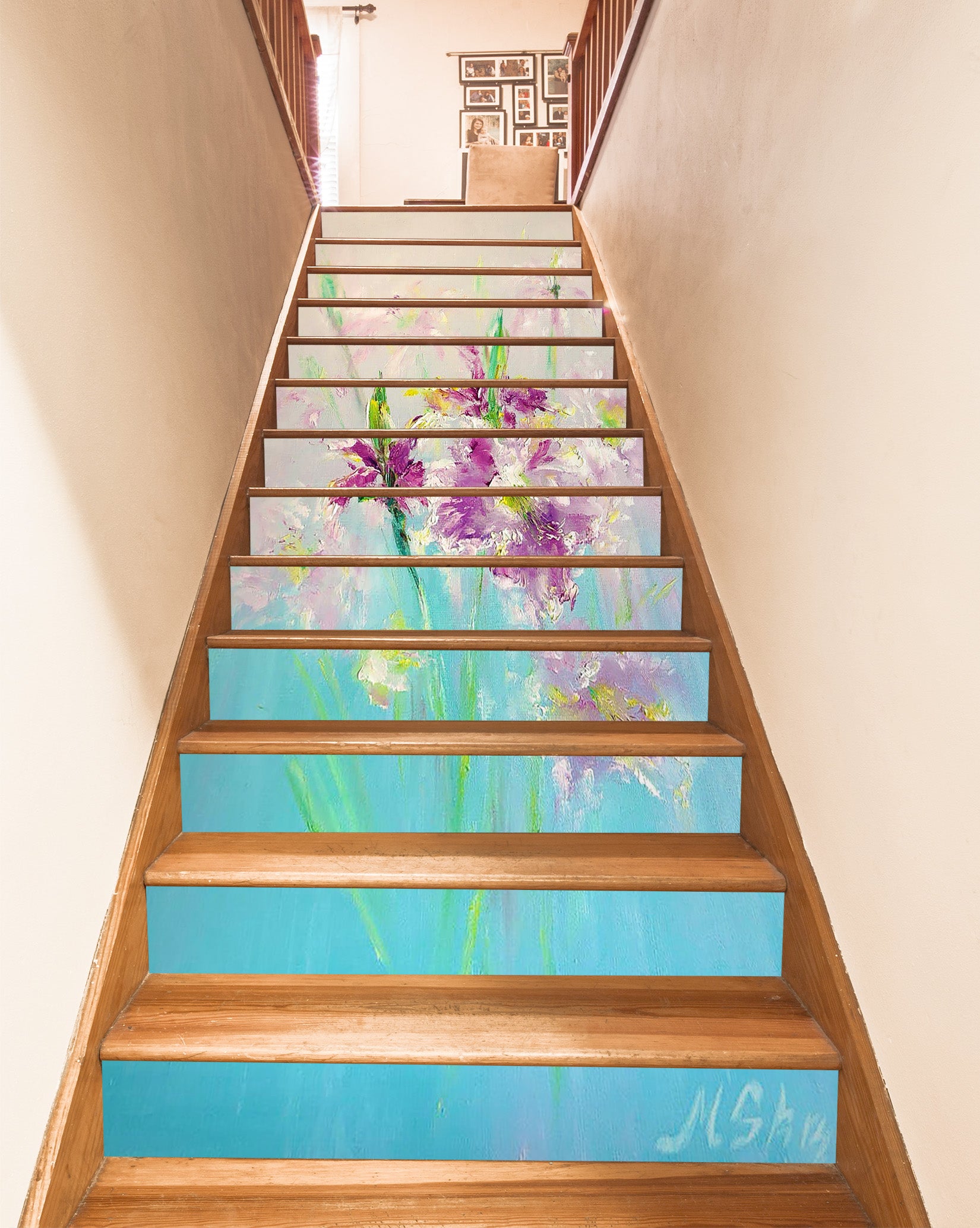 3D Purple Bouquet 2150 Skromova Marina Stair Risers