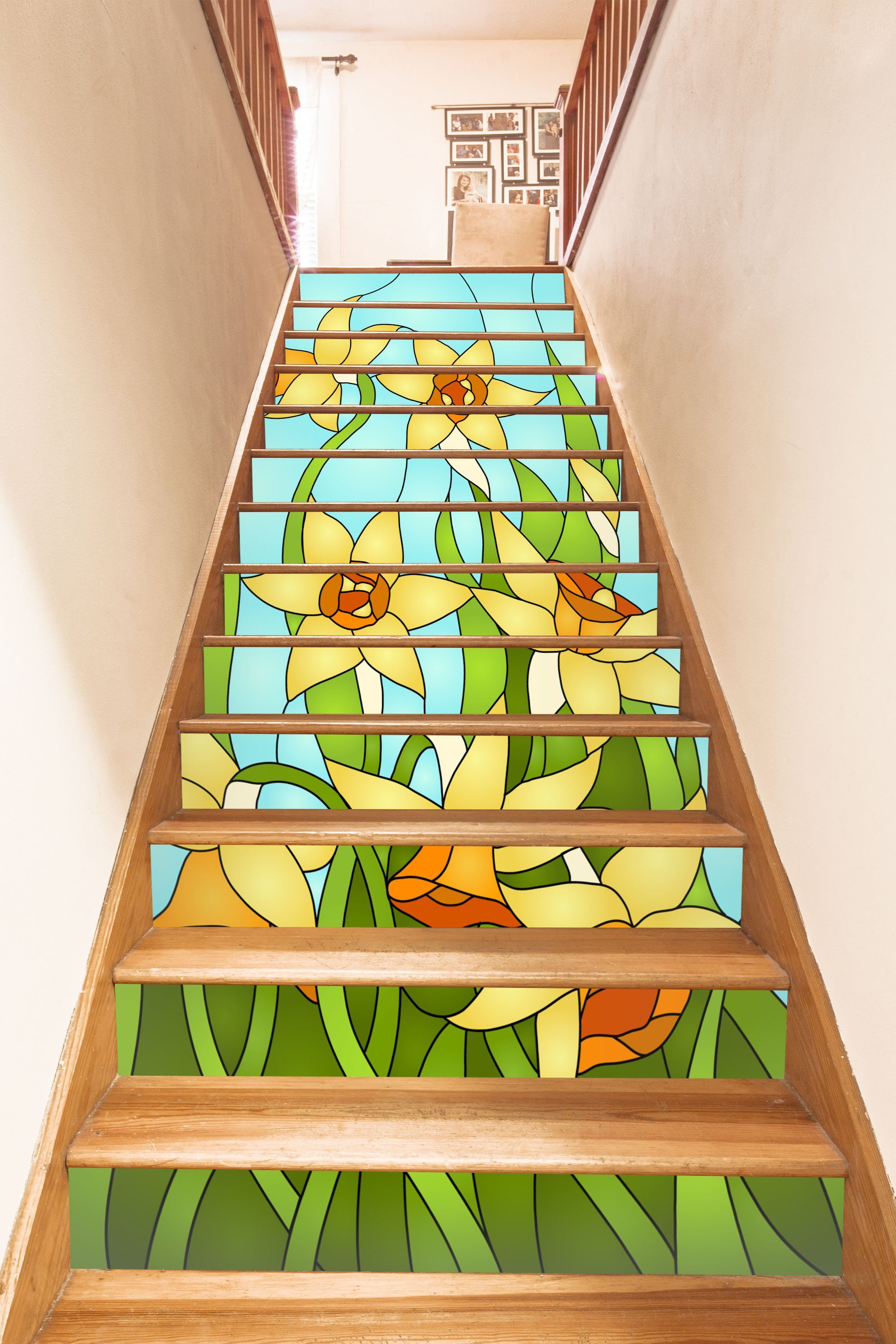 3D Flowers 648 Stair Risers Wallpaper AJ Wallpaper