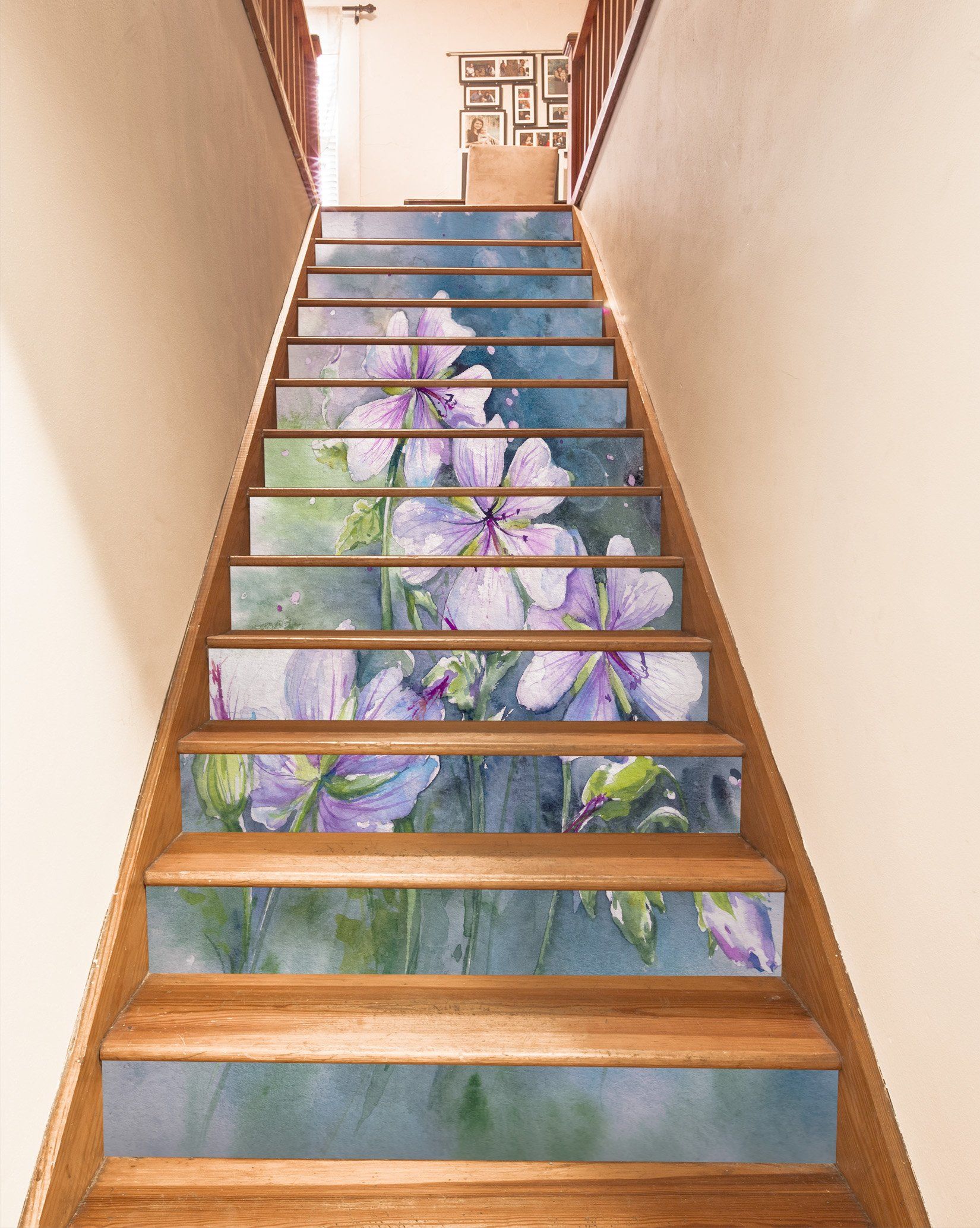 3D Flowers 3528 Stair Risers Wallpaper AJ Wallpaper