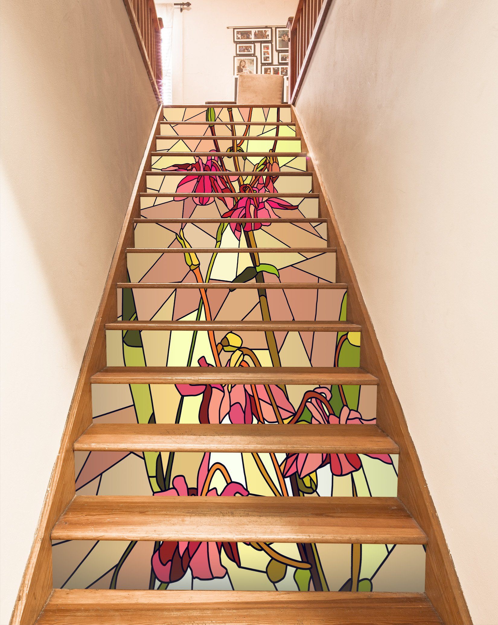 3D Red Flowers 3044 Stair Risers Wallpaper AJ Wallpaper