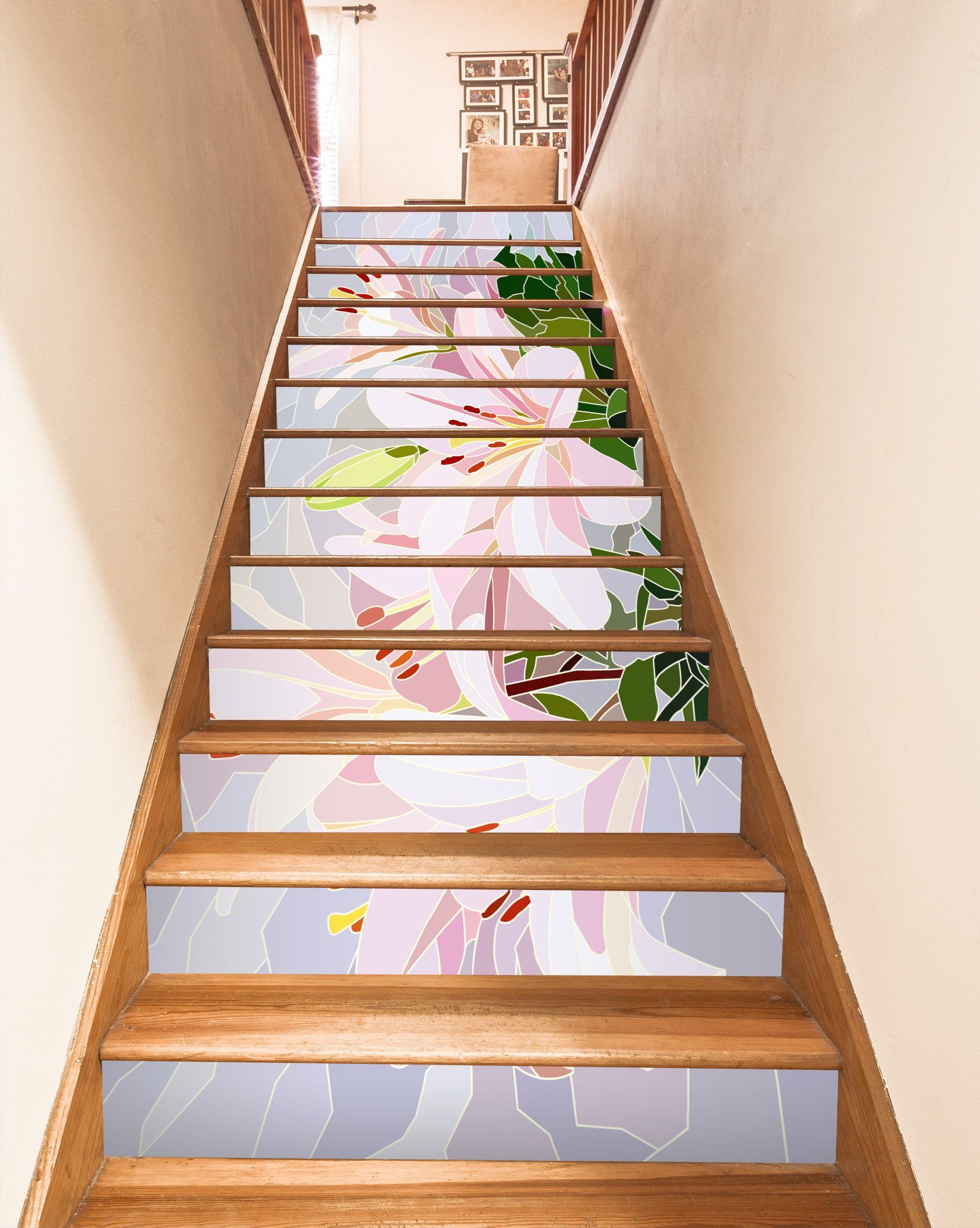 3D Flowers 799 Stair Risers Wallpaper AJ Wallpaper