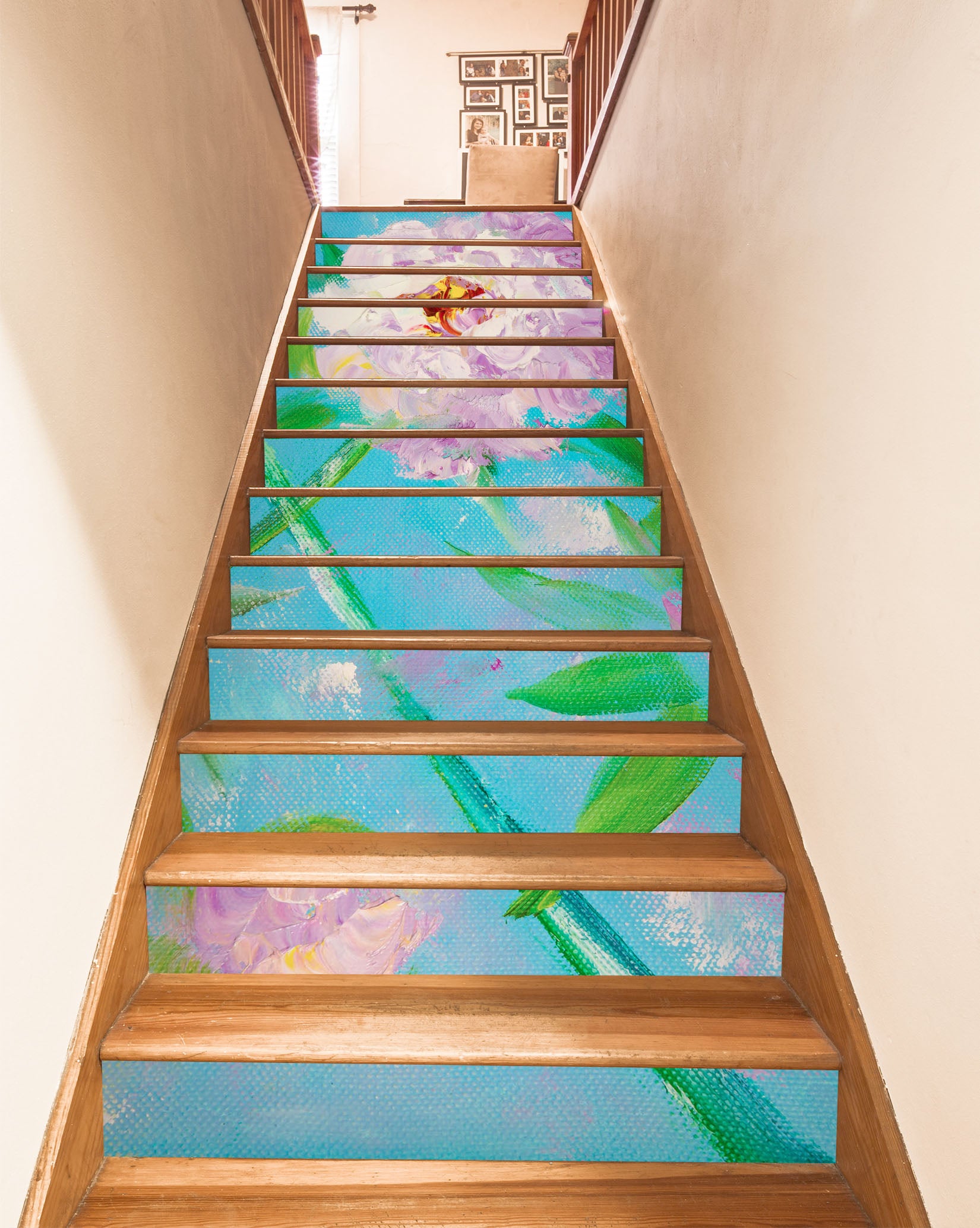 3D Pink Flower Leaves 2146 Skromova Marina Stair Risers