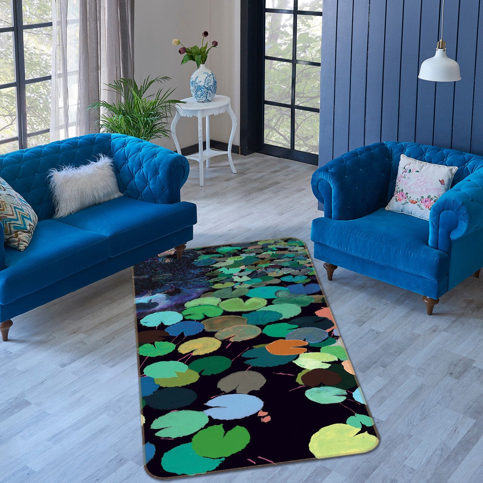 3D Color Lotus Leaf 3010 Allan P. Friedlander Rug Non Slip Rug Mat Mat AJ Creativity Home