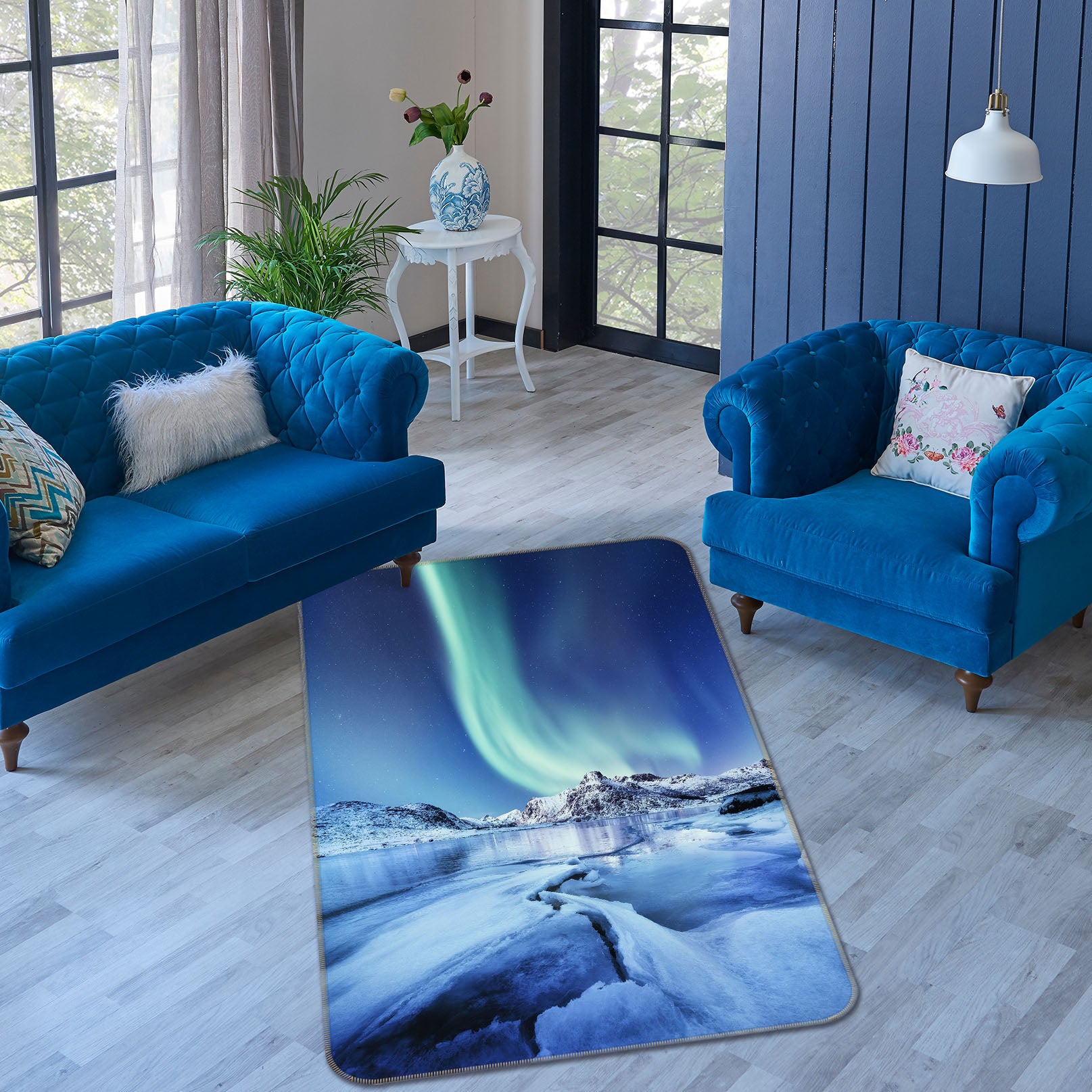 3D Glacier 26198 Non Slip Rug Mat