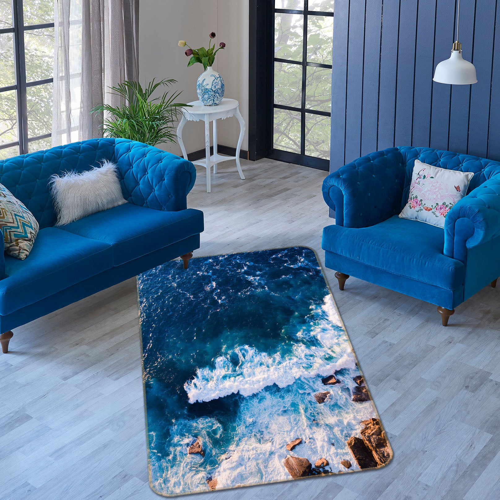 3D Waves 26159 Non Slip Rug Mat