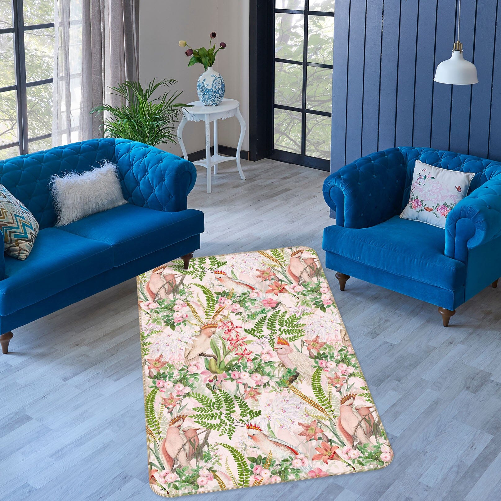 3D Pink Flowers 184 Uta Naumann Rug Non Slip Rug Mat Mat AJ Creativity Home
