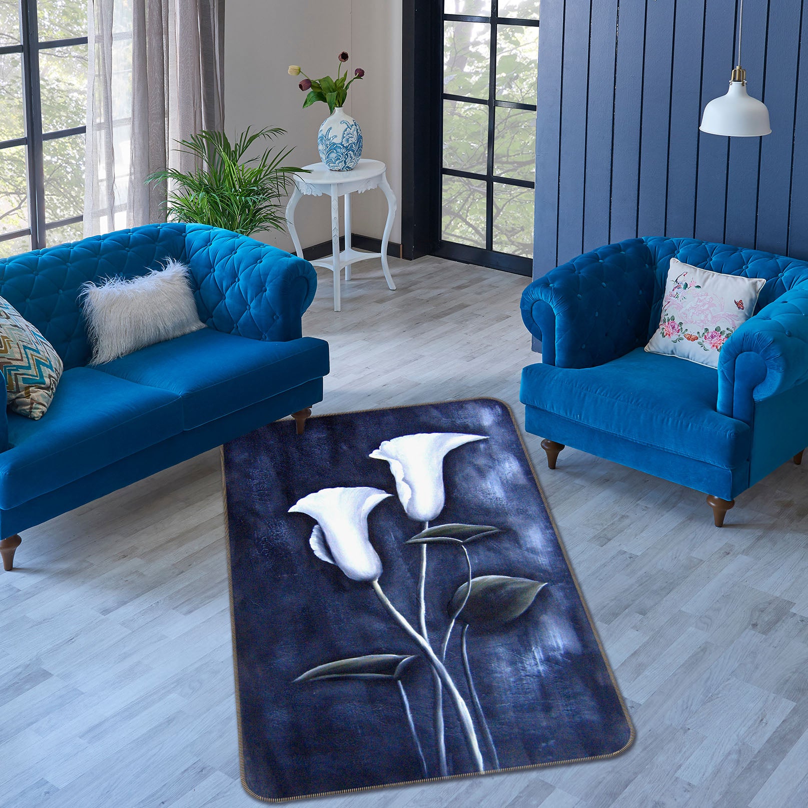 3D Flower 33230 Non Slip Rug Mat