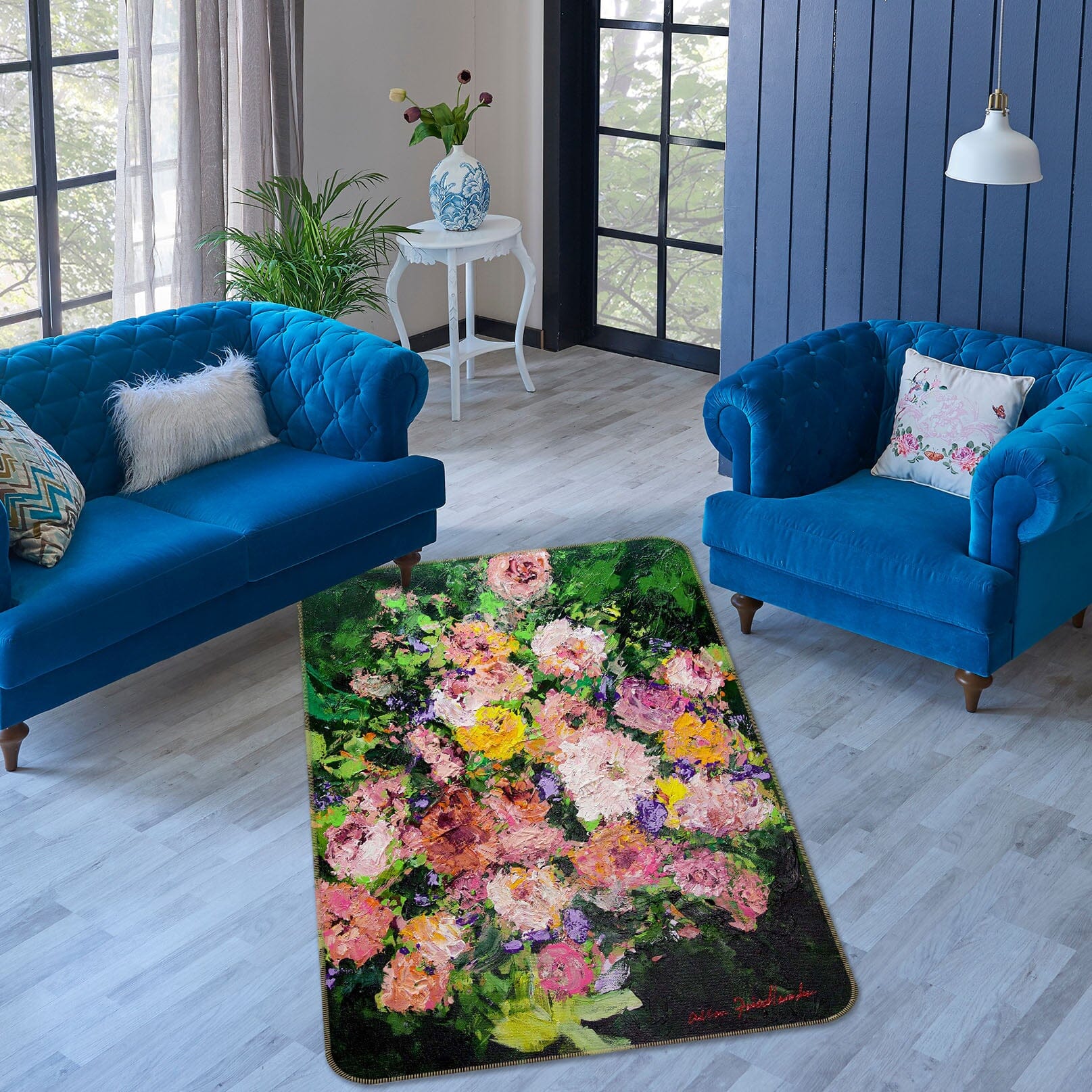 3D Beautiful Garden 3027 Allan P. Friedlander Rug Non Slip Rug Mat Mat AJ Creativity Home