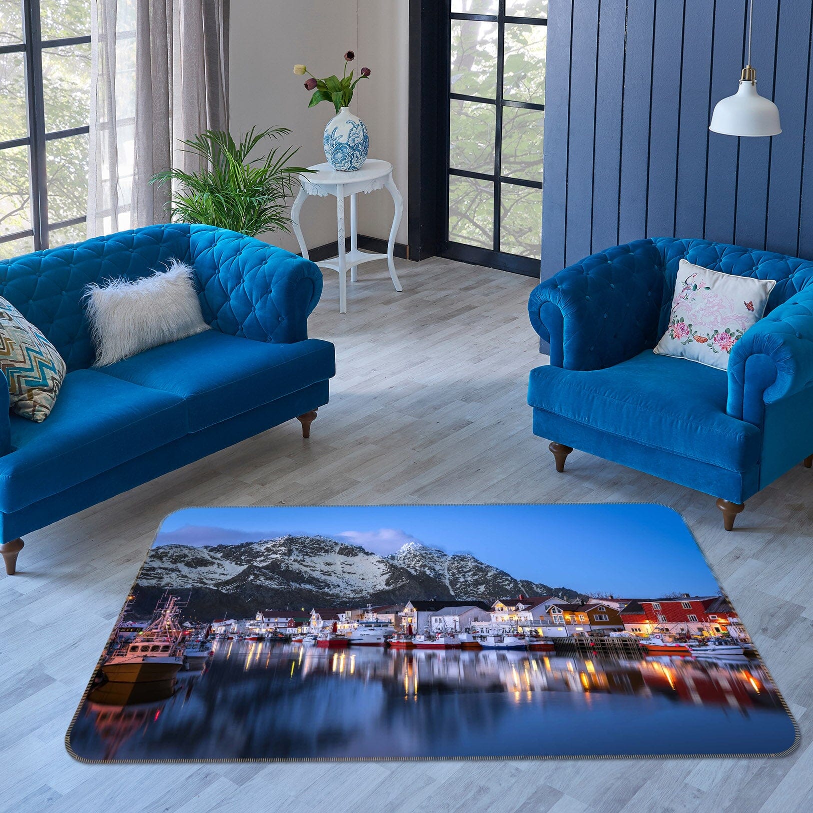 3D Lights River 1133 Marco Carmassi Rug Non Slip Rug Mat Mat AJ Creativity Home