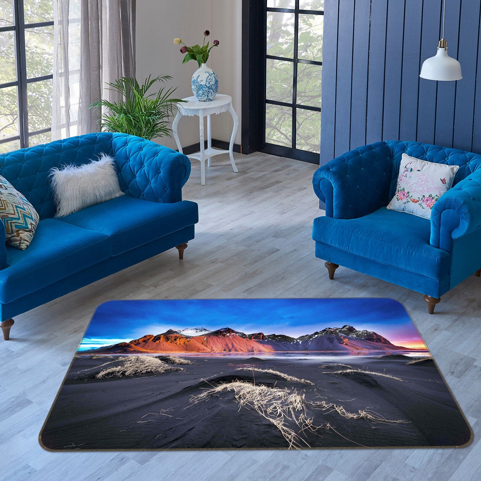 3D Valley At Dusk 1165 Marco Carmassi Rug Non Slip Rug Mat Mat AJ Creativity Home