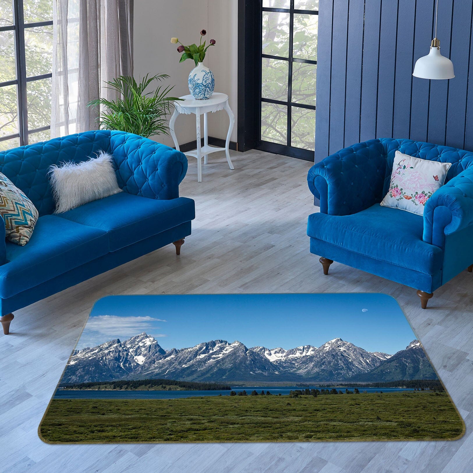 3D Snow Mountain 1117 Kathy Barefield Rug Non Slip Rug Mat Mat AJ Creativity Home