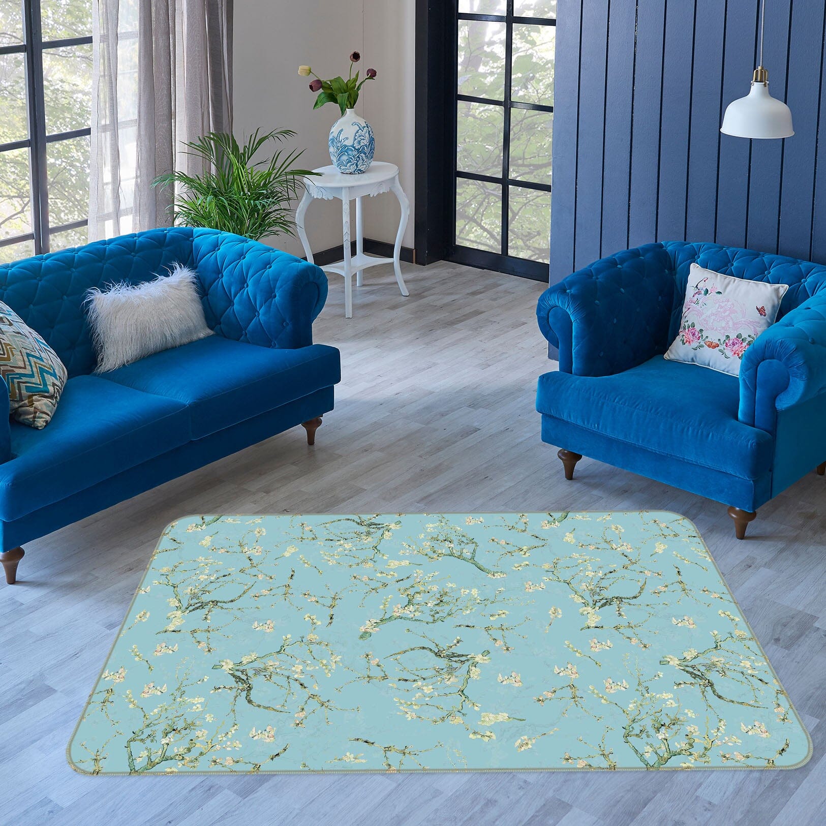 3D Small White Flower 146 Uta Naumann Rug Non Slip Rug Mat Mat AJ Creativity Home