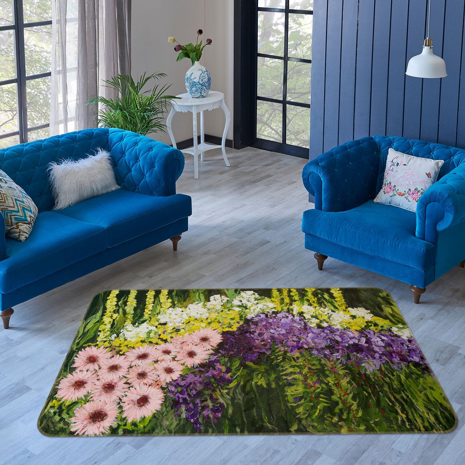 3D Open Chrysanthemum 1079 Allan P. Friedlander Rug Non Slip Rug Mat Mat AJ Creativity Home