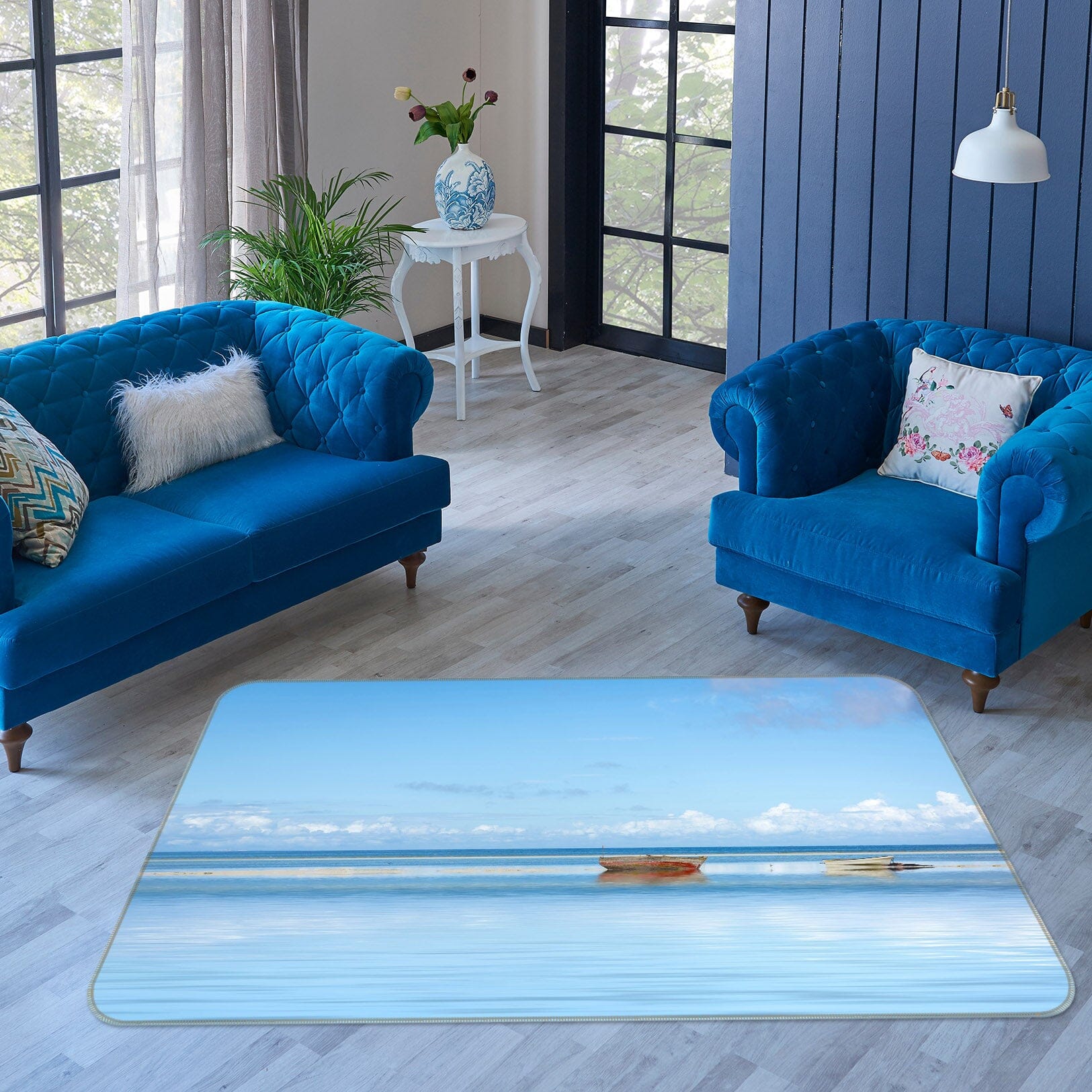 3D Sea Boat 1101 Marco Carmassi Rug Non Slip Rug Mat Mat AJ Creativity Home