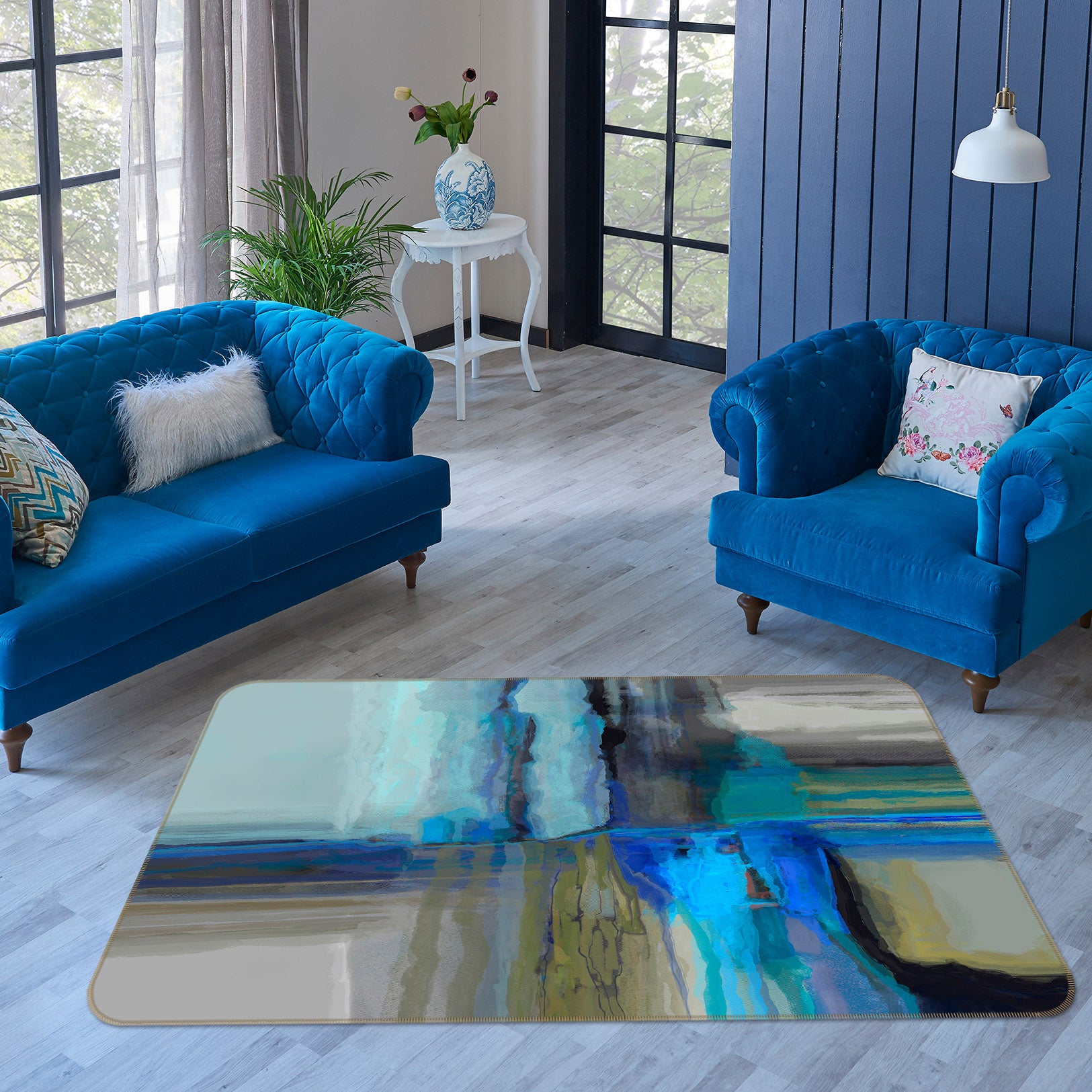 3D Ink Paint 84009 Michael Tienhaara Rug Non Slip Rug Mat