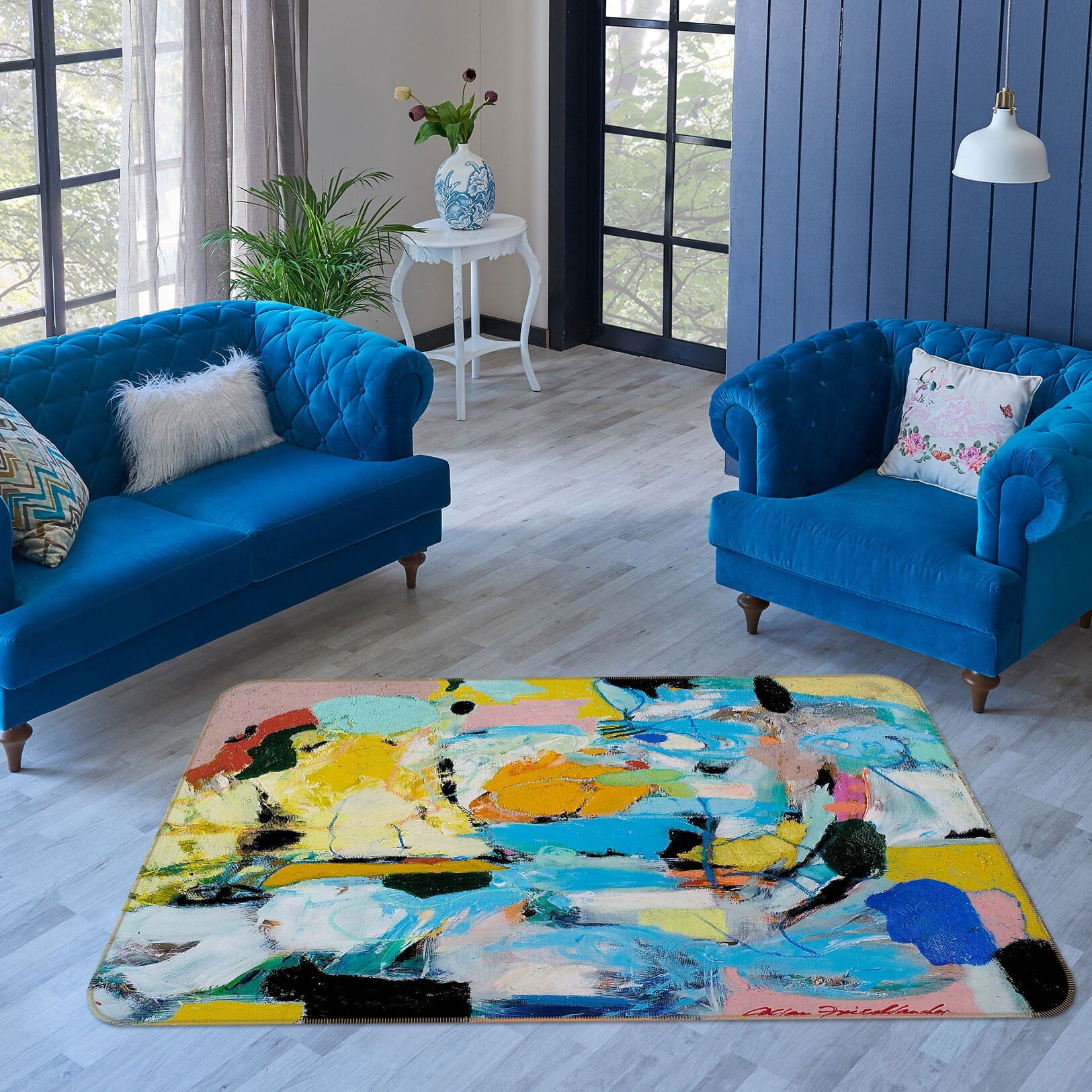 3D Color Pigment 1018 Allan P. Friedlander Rug Non Slip Rug Mat Mat AJ Creativity Home