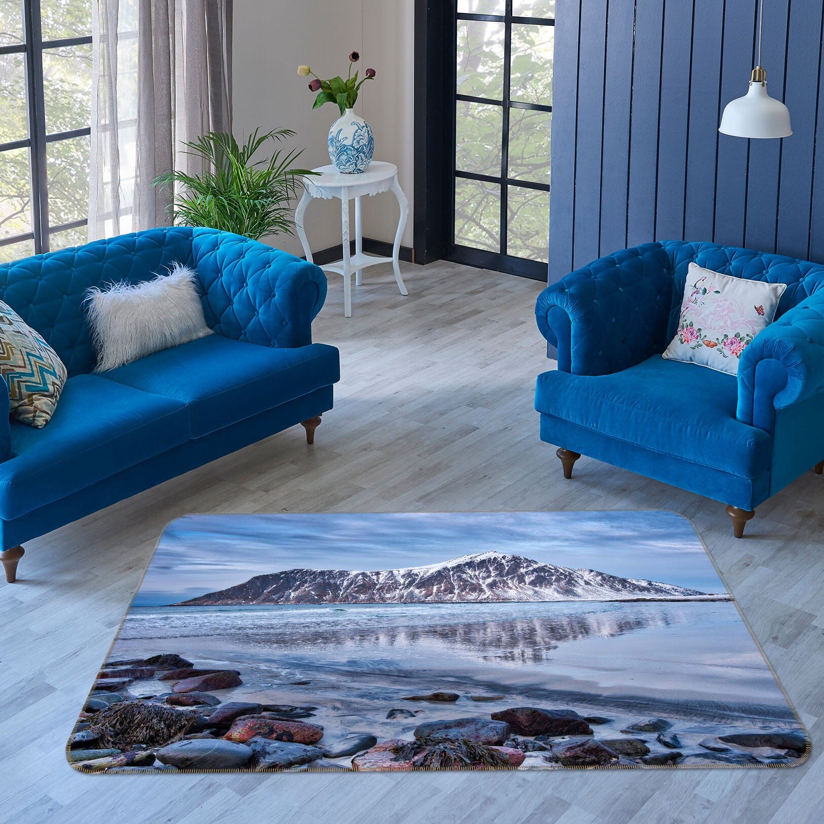 3D Glacier 1107 Marco Carmassi Rug Non Slip Rug Mat Mat AJ Creativity Home