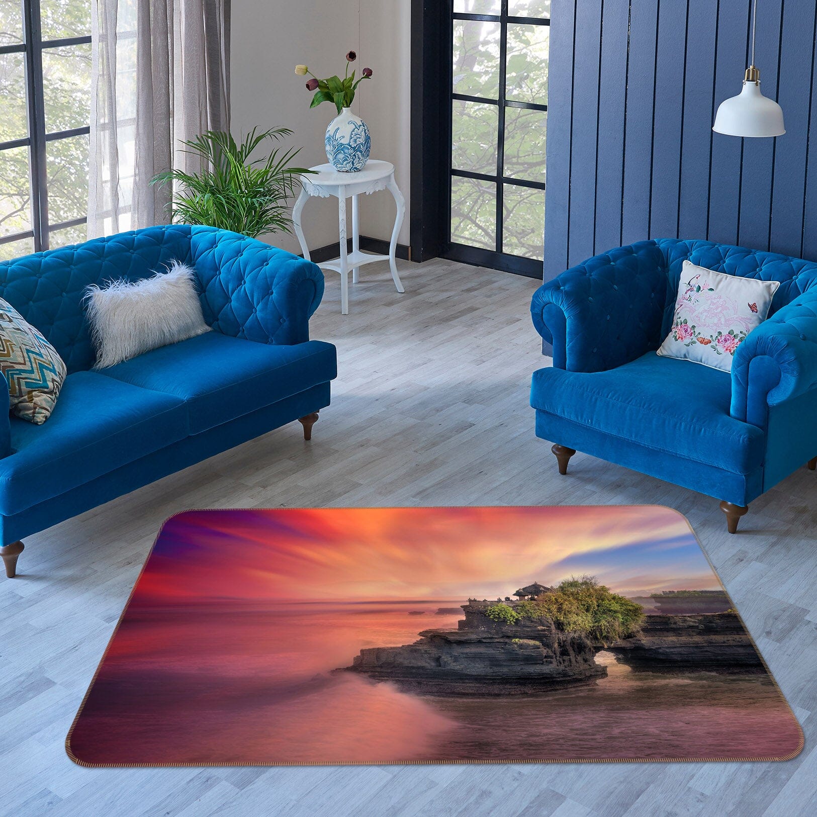3D Red Sunset 1061 Marco Carmassi Rug Non Slip Rug Mat Mat AJ Creativity Home