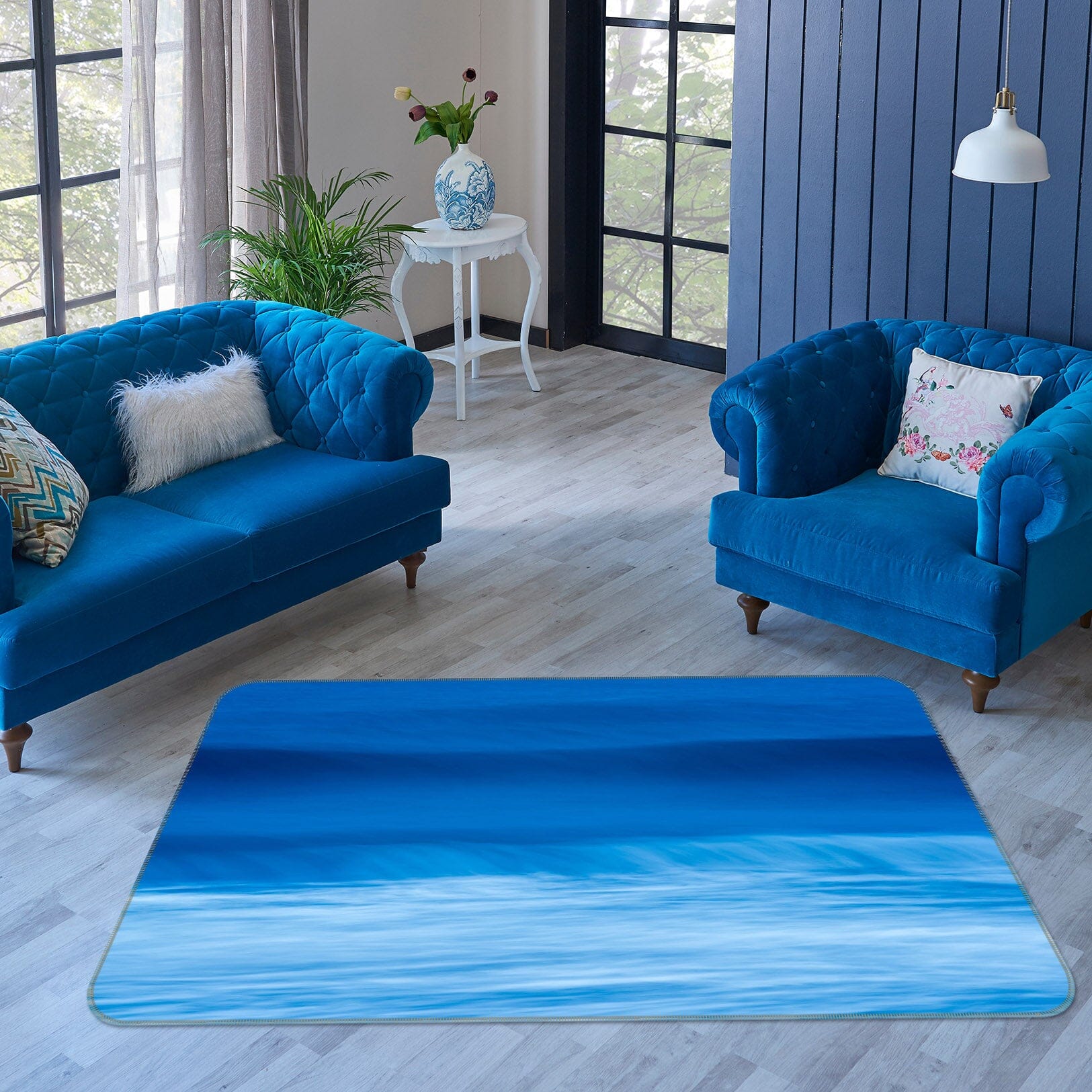 3D Blue Waves 1136 Marco Carmassi Rug Non Slip Rug Mat Mat AJ Creativity Home