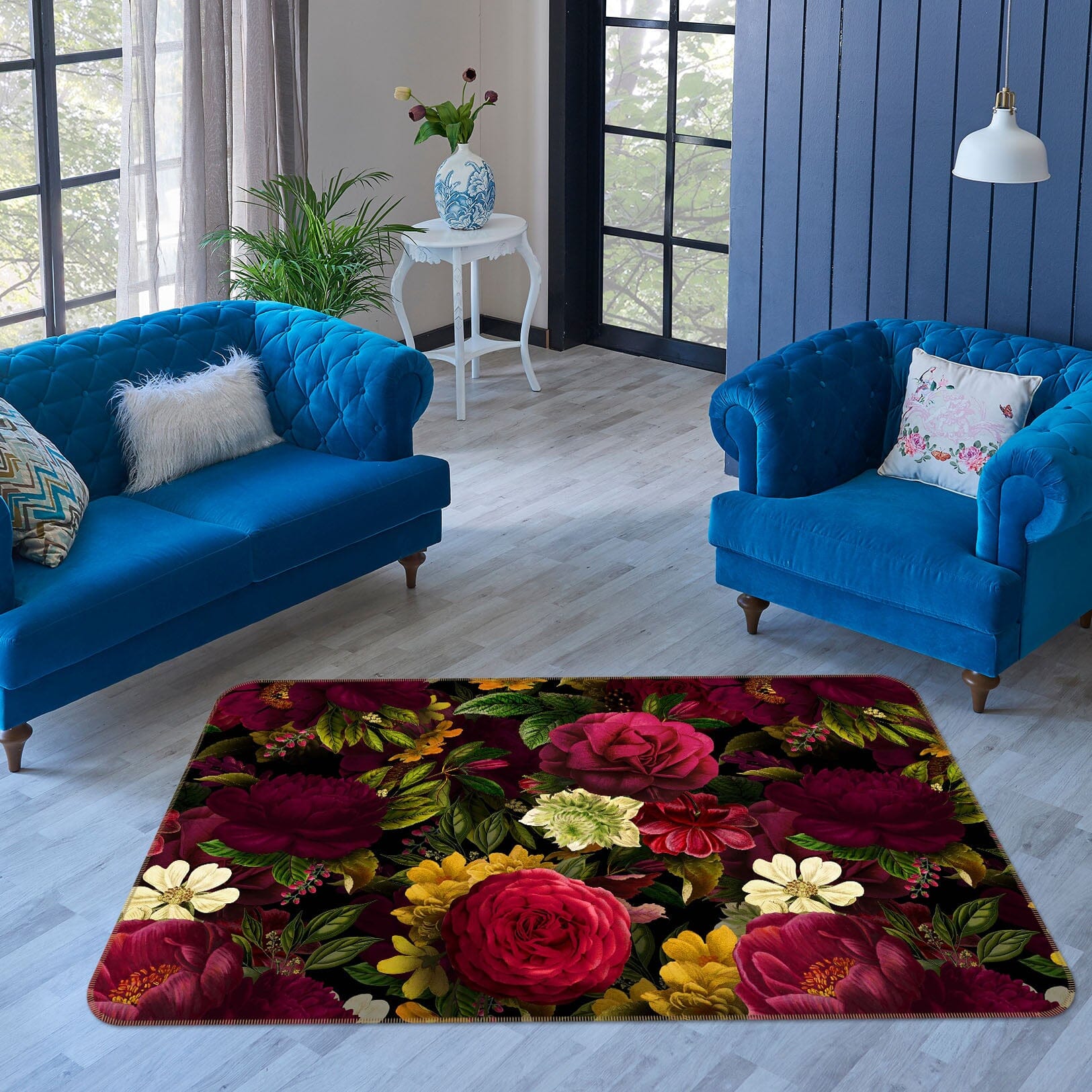 3D Noble Rose 1049 Uta Naumann Rug Non Slip Rug Mat Mat AJ Creativity Home