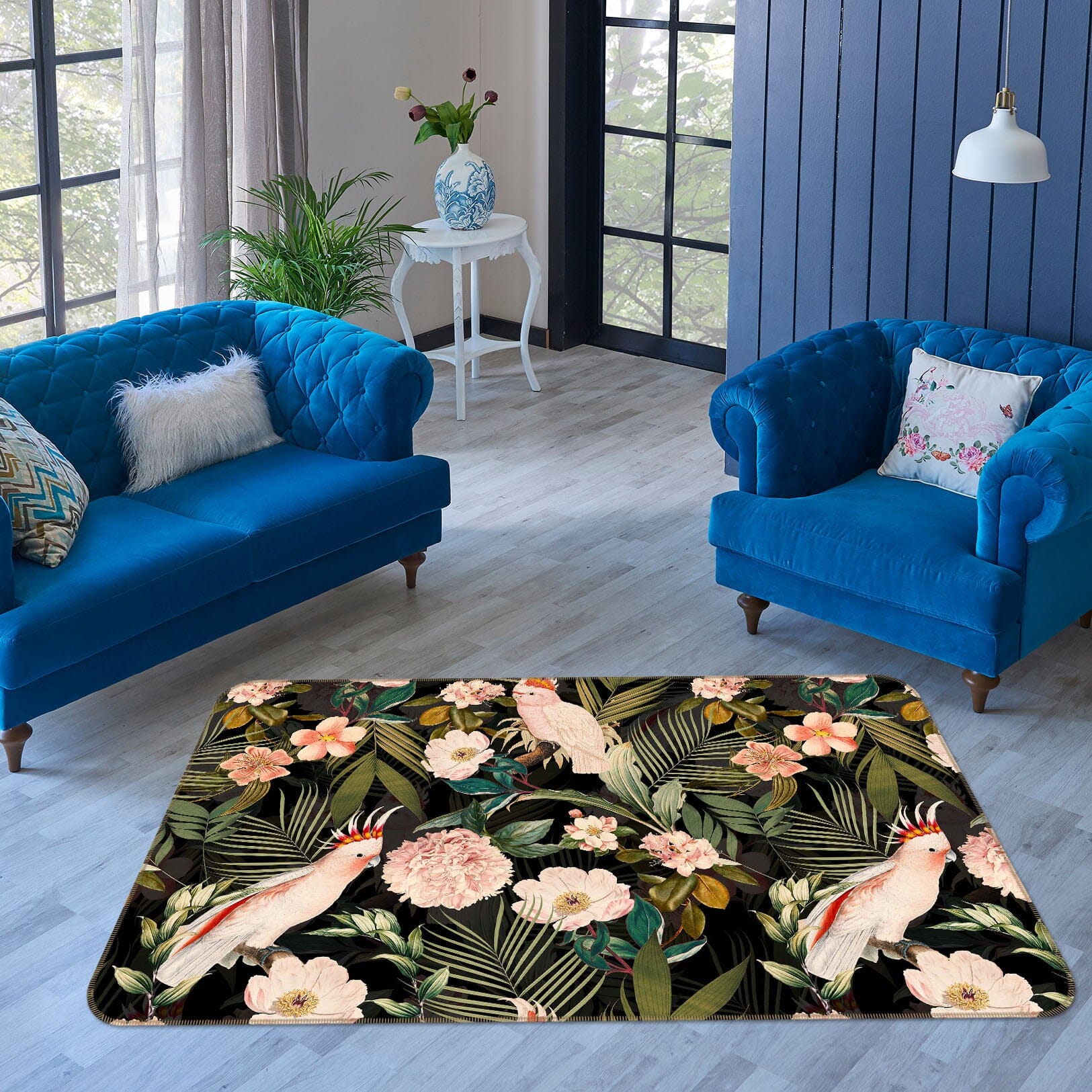 3D Flowers Birds 128 Uta Naumann Rug Non Slip Rug Mat Mat AJ Creativity Home