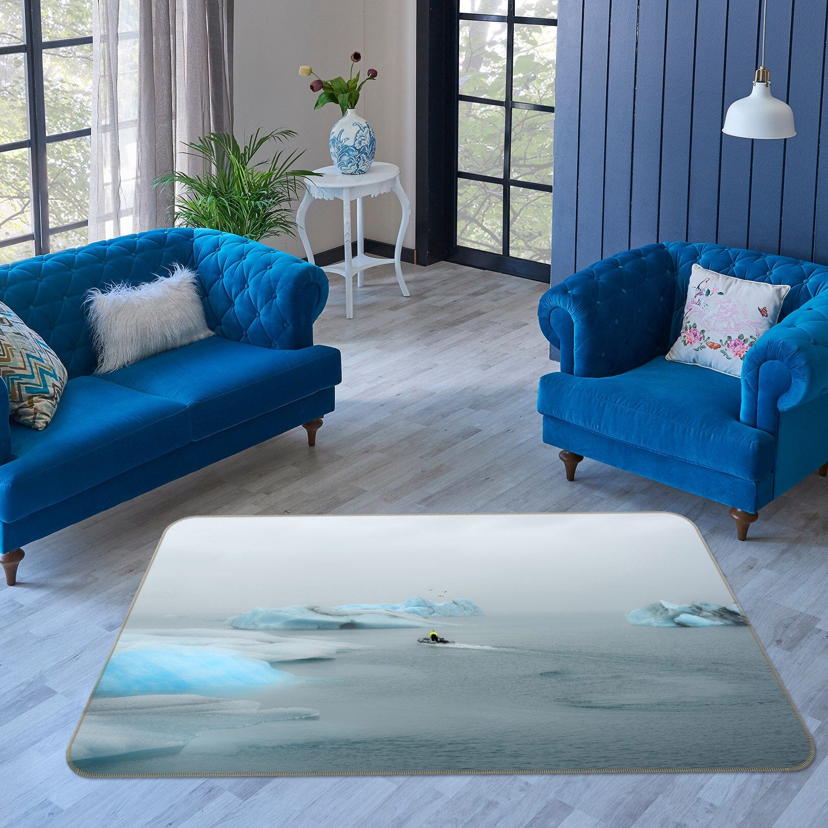 3D Cold Glacier 1120 Marco Carmassi Rug Non Slip Rug Mat Mat AJ Creativity Home