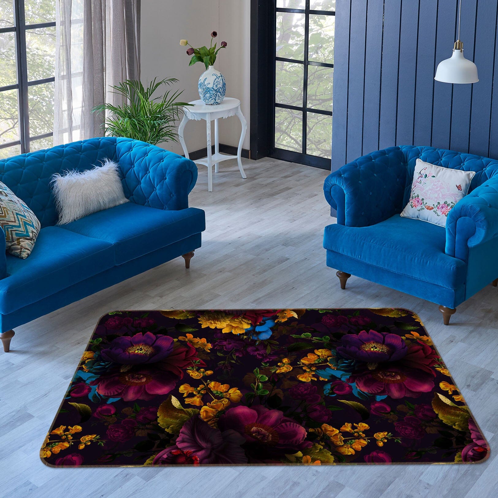 3D Garden Night 158 Uta Naumann Rug Non Slip Rug Mat Mat AJ Creativity Home