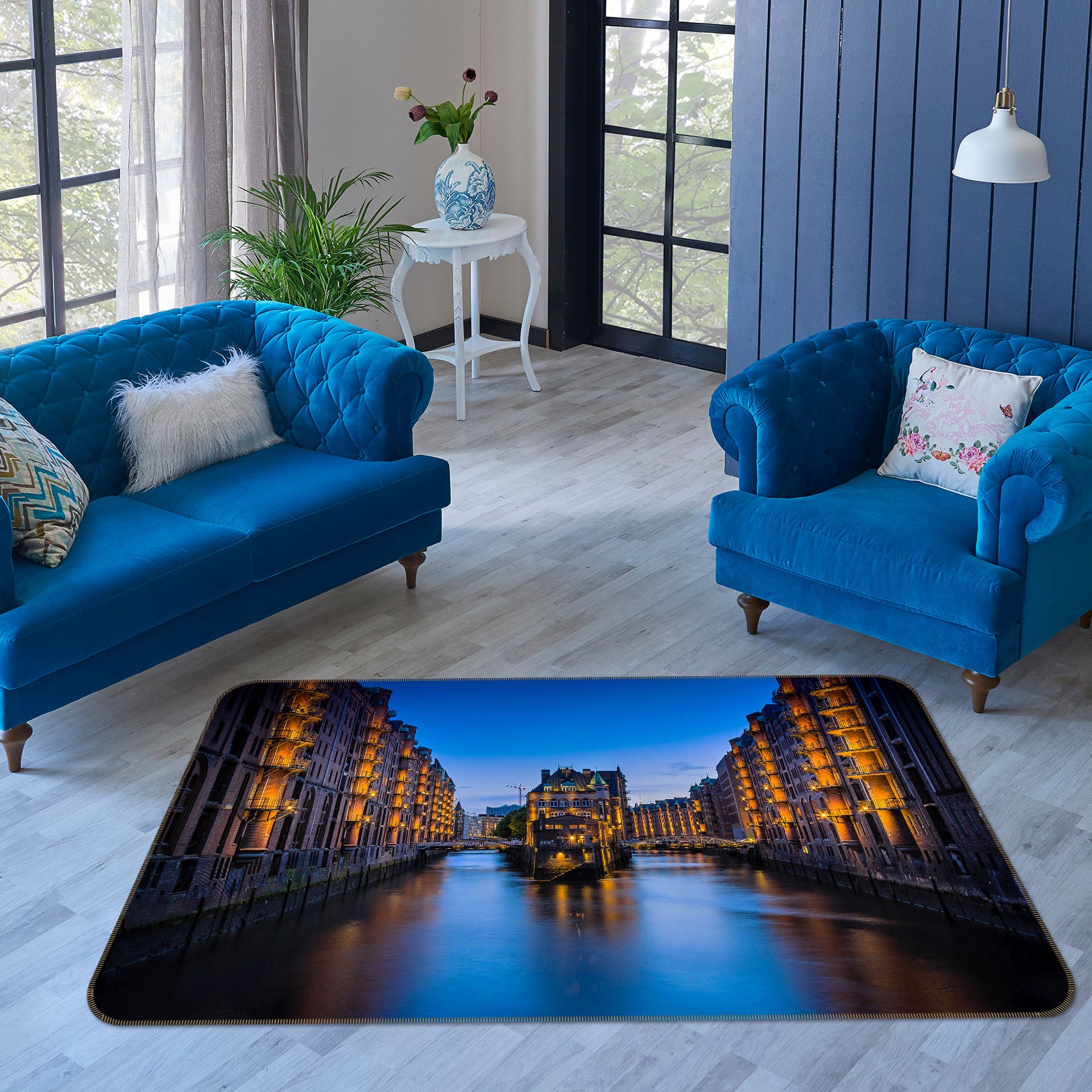 3D River House 35200 Non Slip Rug Mat