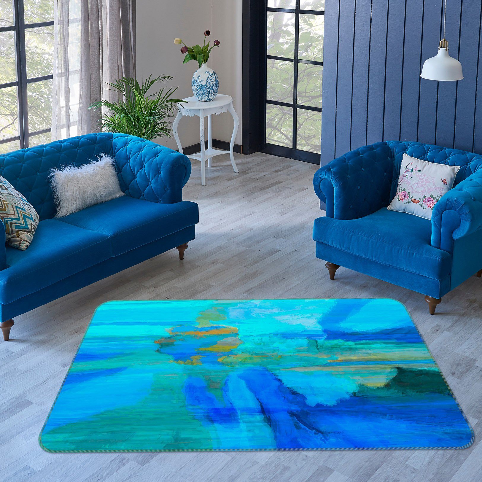 3D Blue Sea 1012 Michael Tienhaara Rug Non Slip Rug Mat Mat AJ Creativity Home
