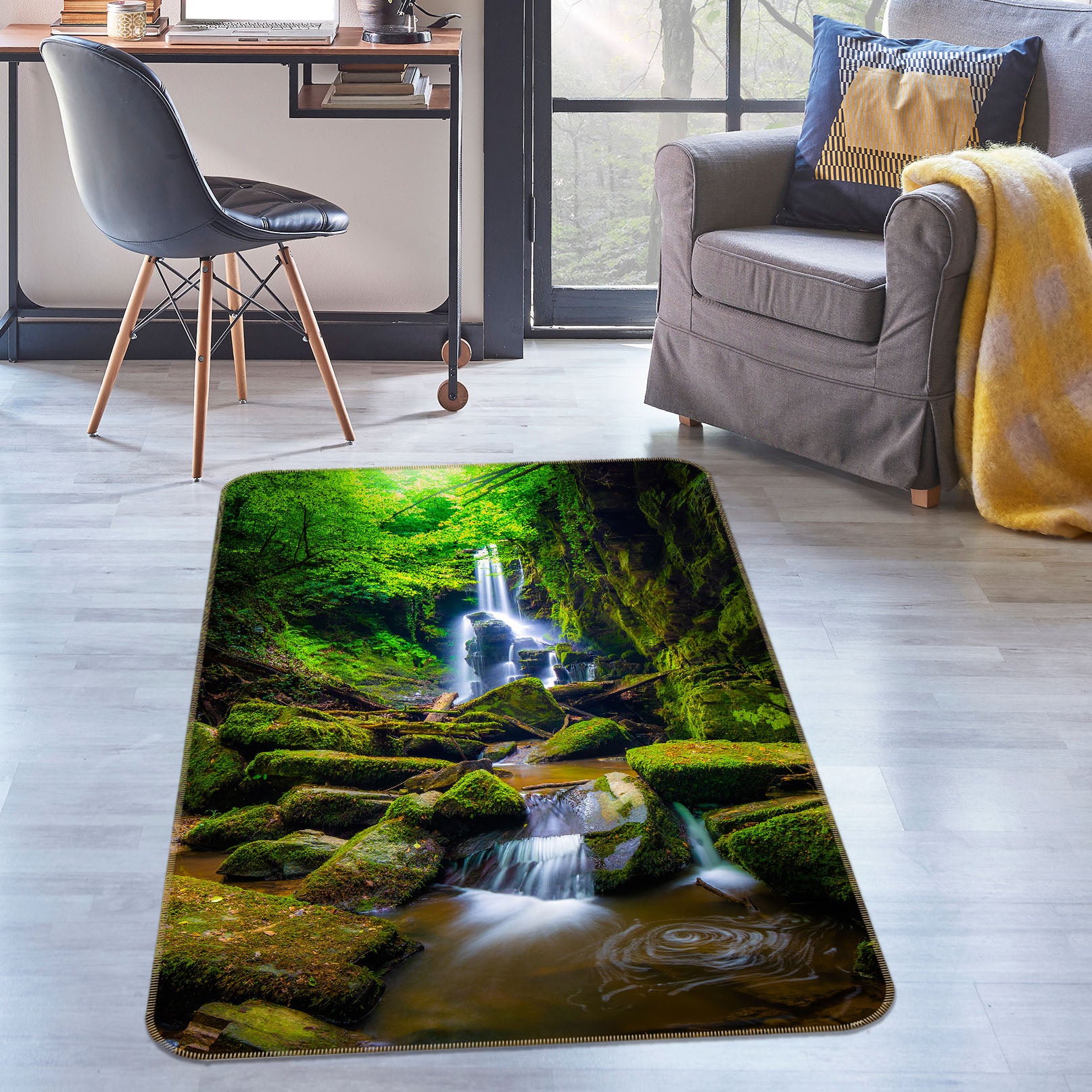 3D Waterfall 26060 Non Slip Rug Mat