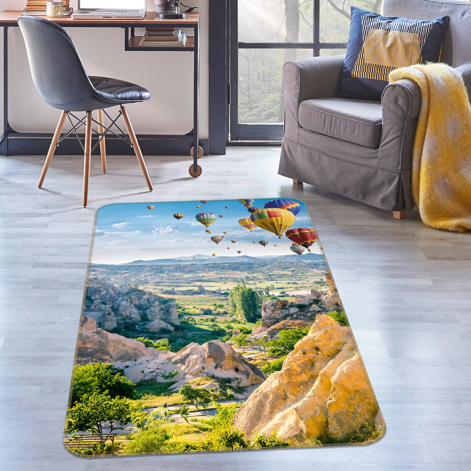 3D Mountains 26047 Non Slip Rug Mat