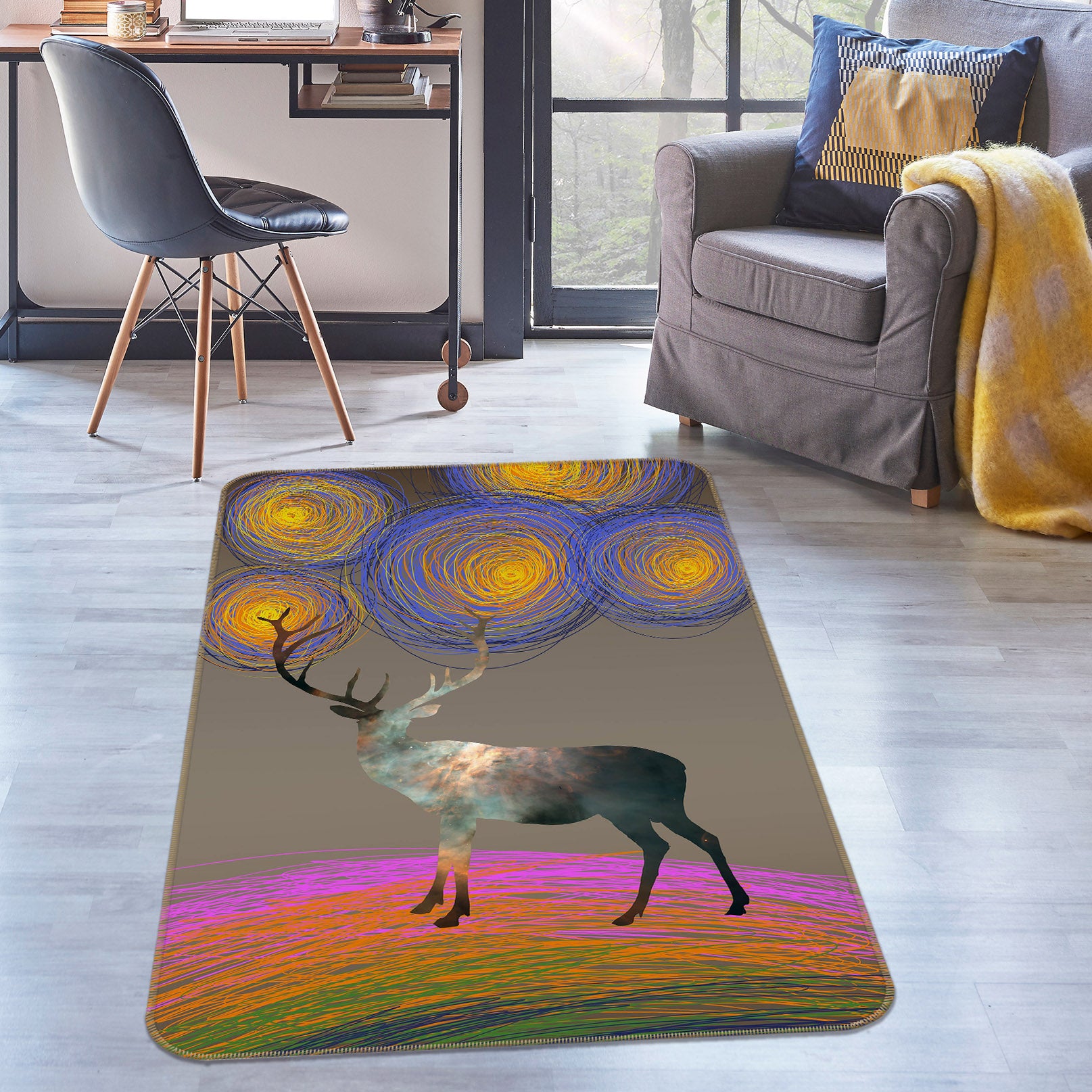 3D Deer 35243 Non Slip Rug Mat