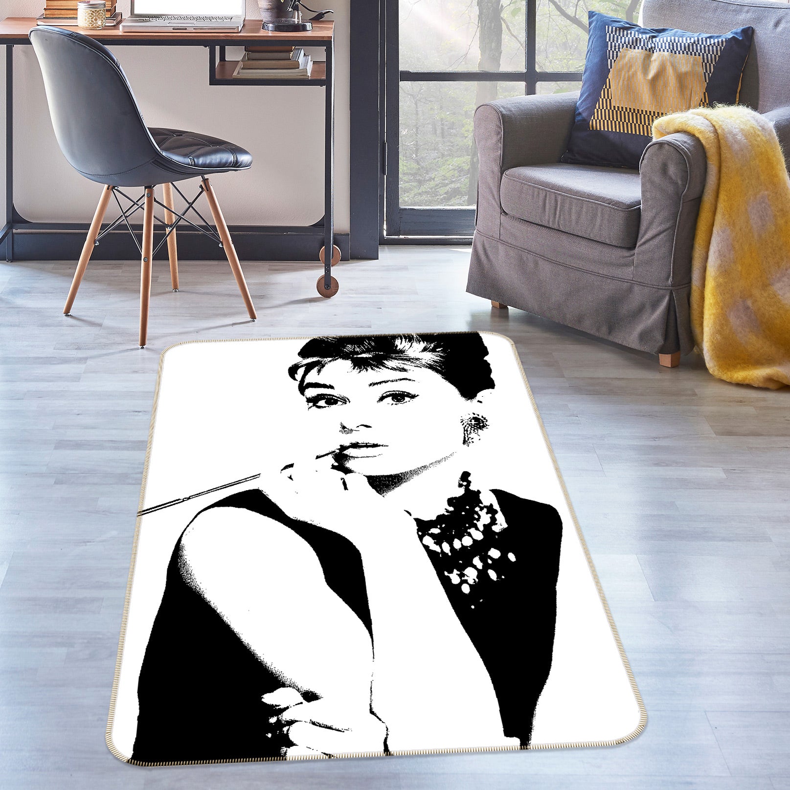 3D Audrey Hepburn 76182 Non Slip Rug Mat