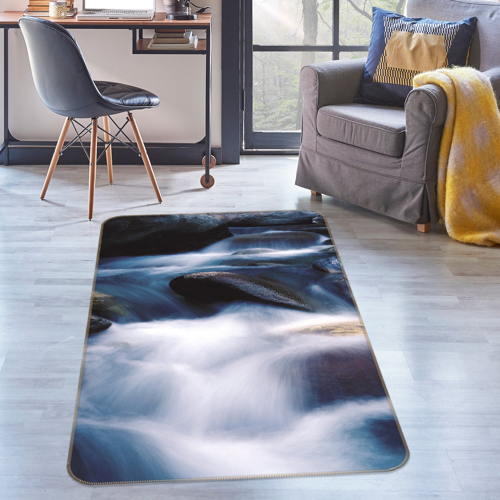 3D Waterfall 76136 Non Slip Rug Mat