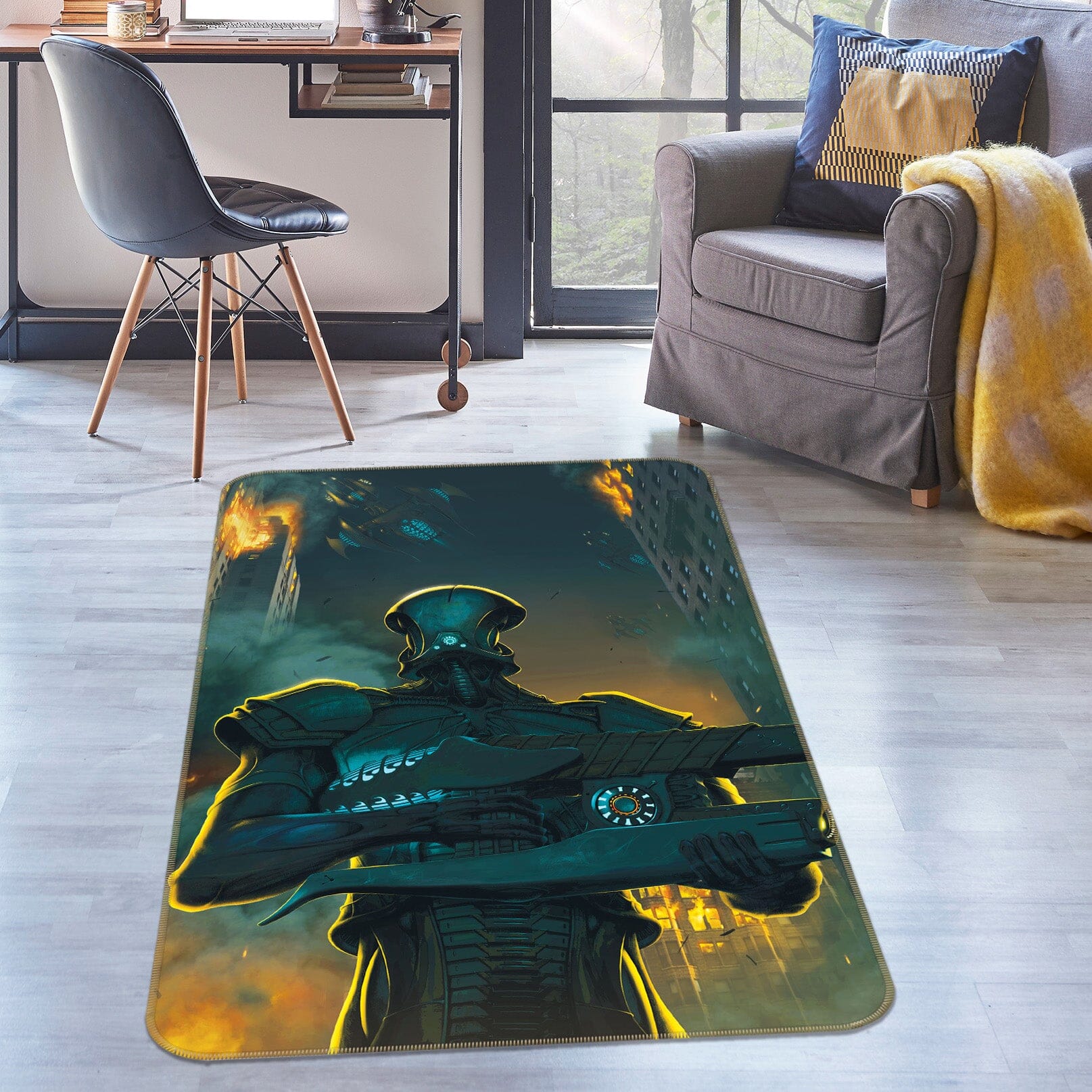 3D Invasion 1044 Vincent Hie Rug Non Slip Rug Mat Mat AJ Creativity Home