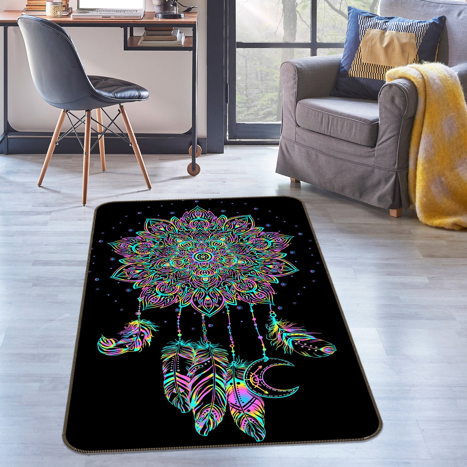3D Dream Catcher 37102 Non Slip Rug Mat