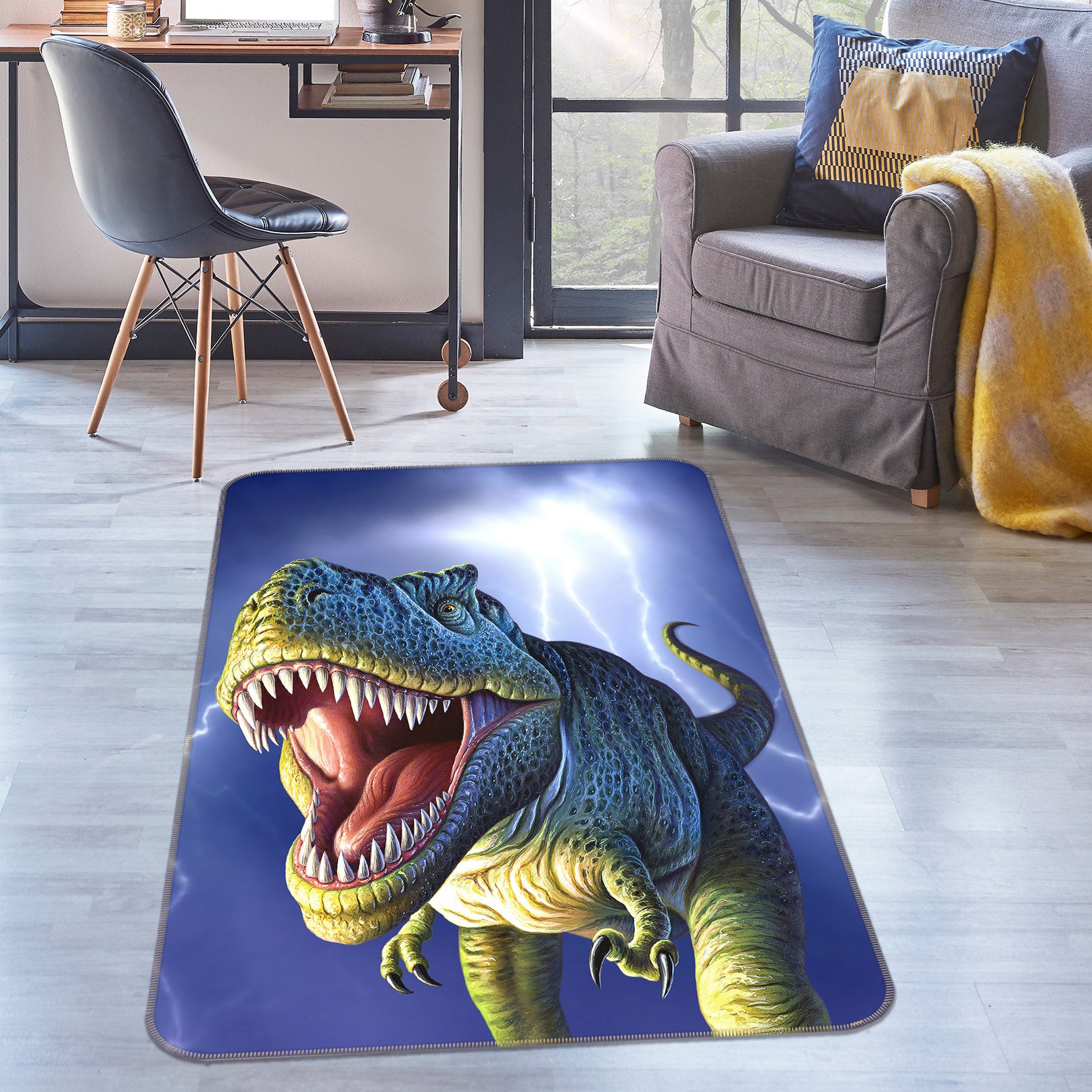 3D Dinosaur 83099 Jerry LoFaro Rug Non Slip Rug Mat
