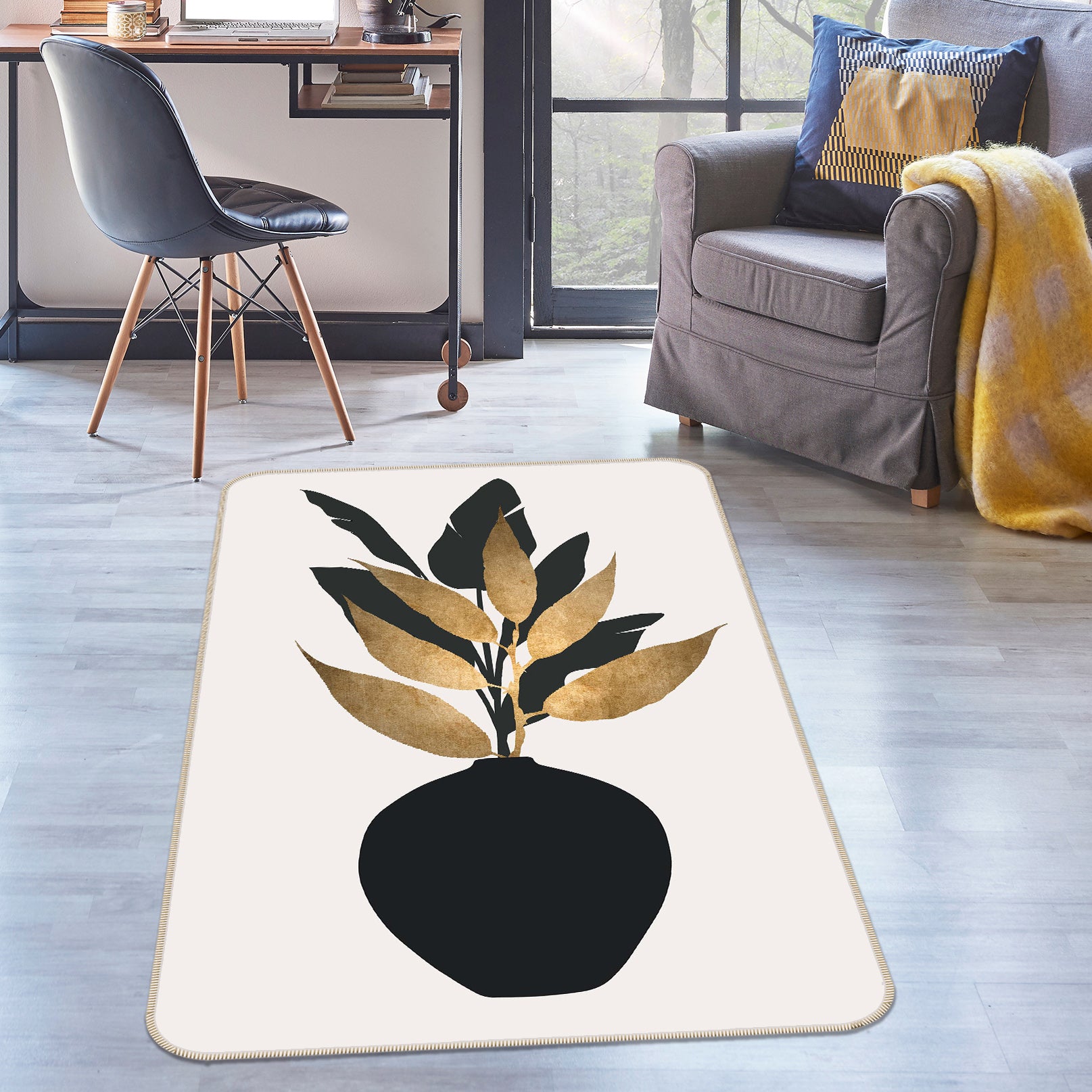 3D Ceramic Vase 1019 Boris Draschoff Rug Non Slip Rug Mat