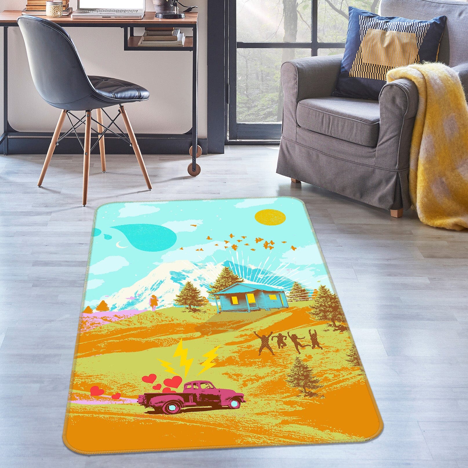 3D Outdoor Outing 1049 Showdeer Rug Non Slip Rug Mat Mat AJ Creativity Home
