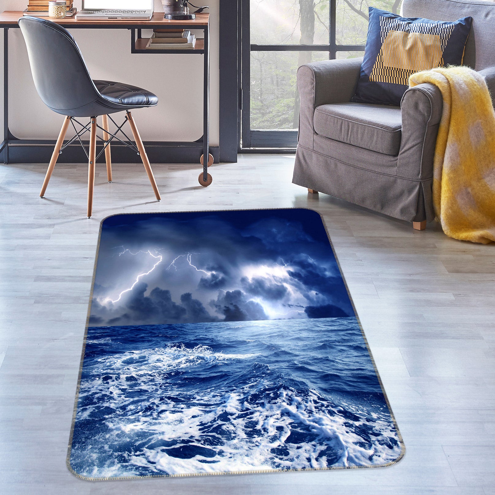 3D Waves 76095 Non Slip Rug Mat